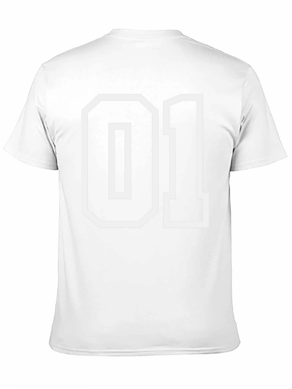 Black 01 Graphic Tee - Bold Number Design