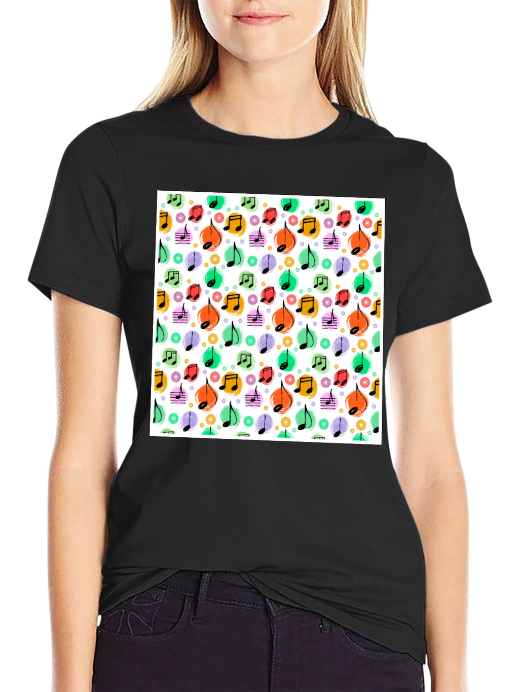Funky Music Notes T-Shirt - Cool Graphic Tee
