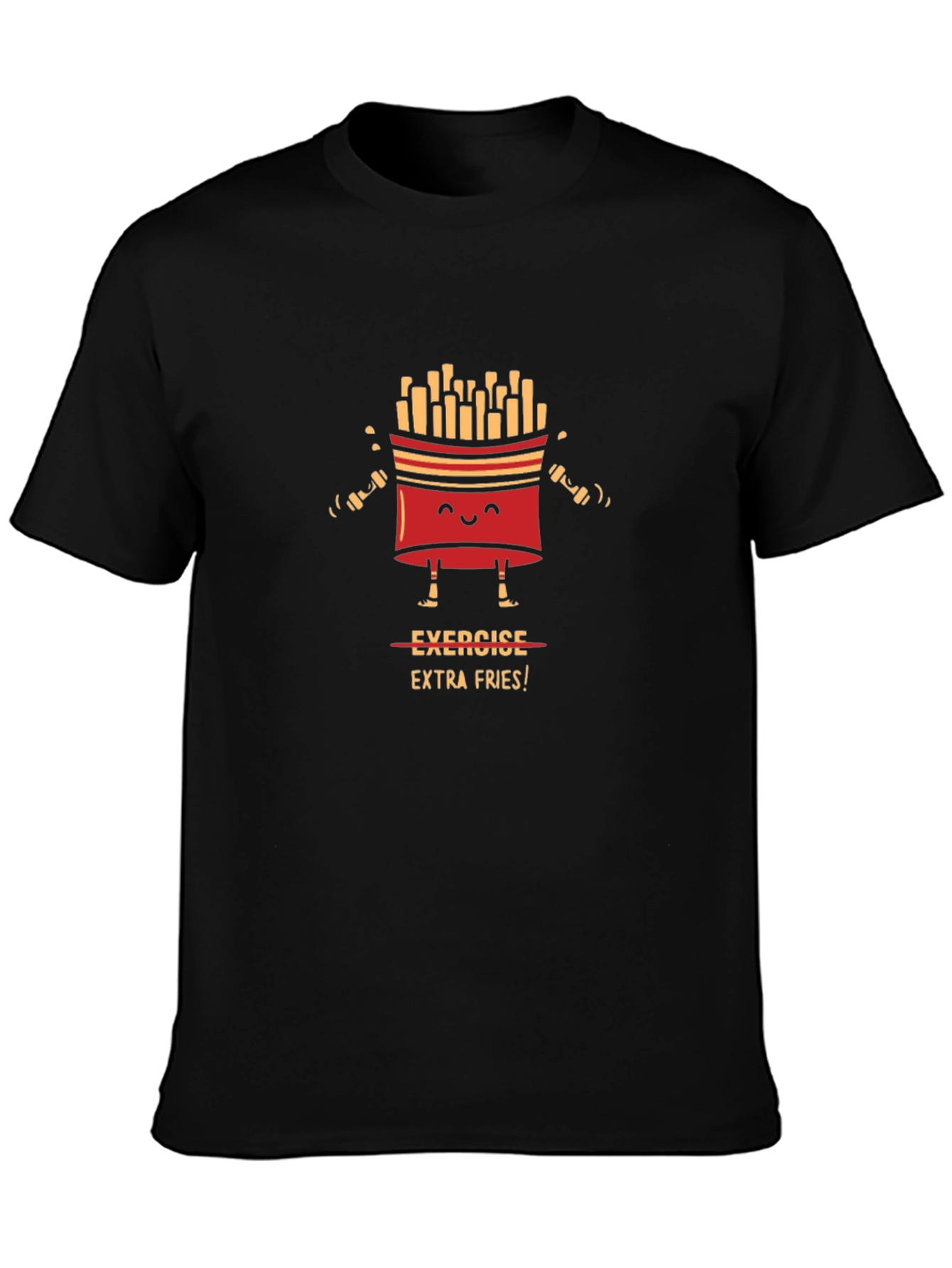 Exercise Extra Fries Graphic T-Shirt
