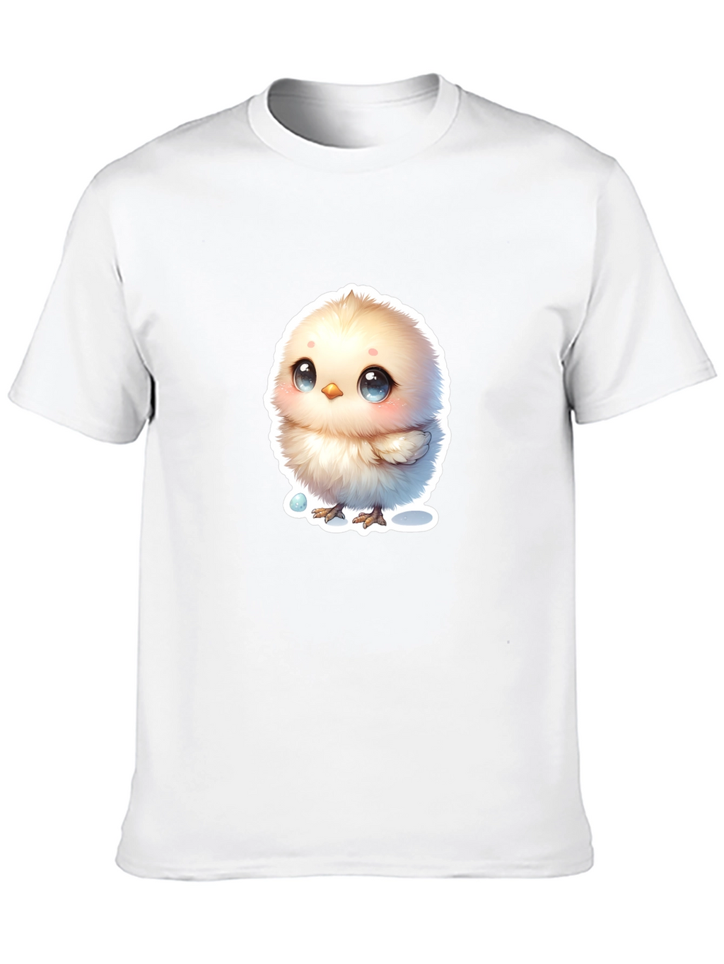 Cute Chick Graphic Tee - Black Cotton Blend T-Shirt