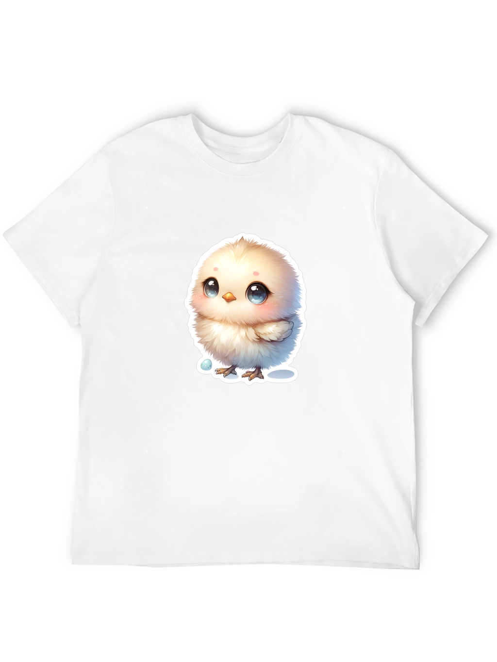 Cute Chick Graphic Tee - Black Cotton Blend T-Shirt
