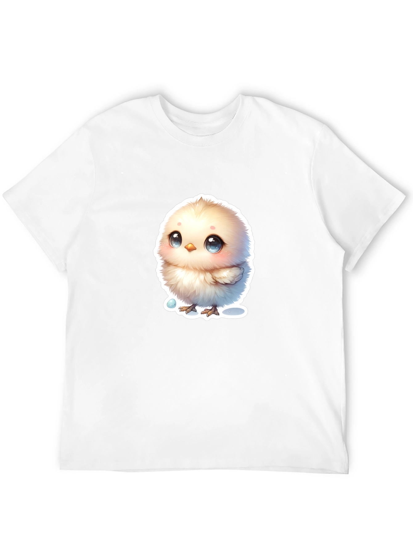Cute Chick Graphic Tee - Black Cotton Blend T-Shirt