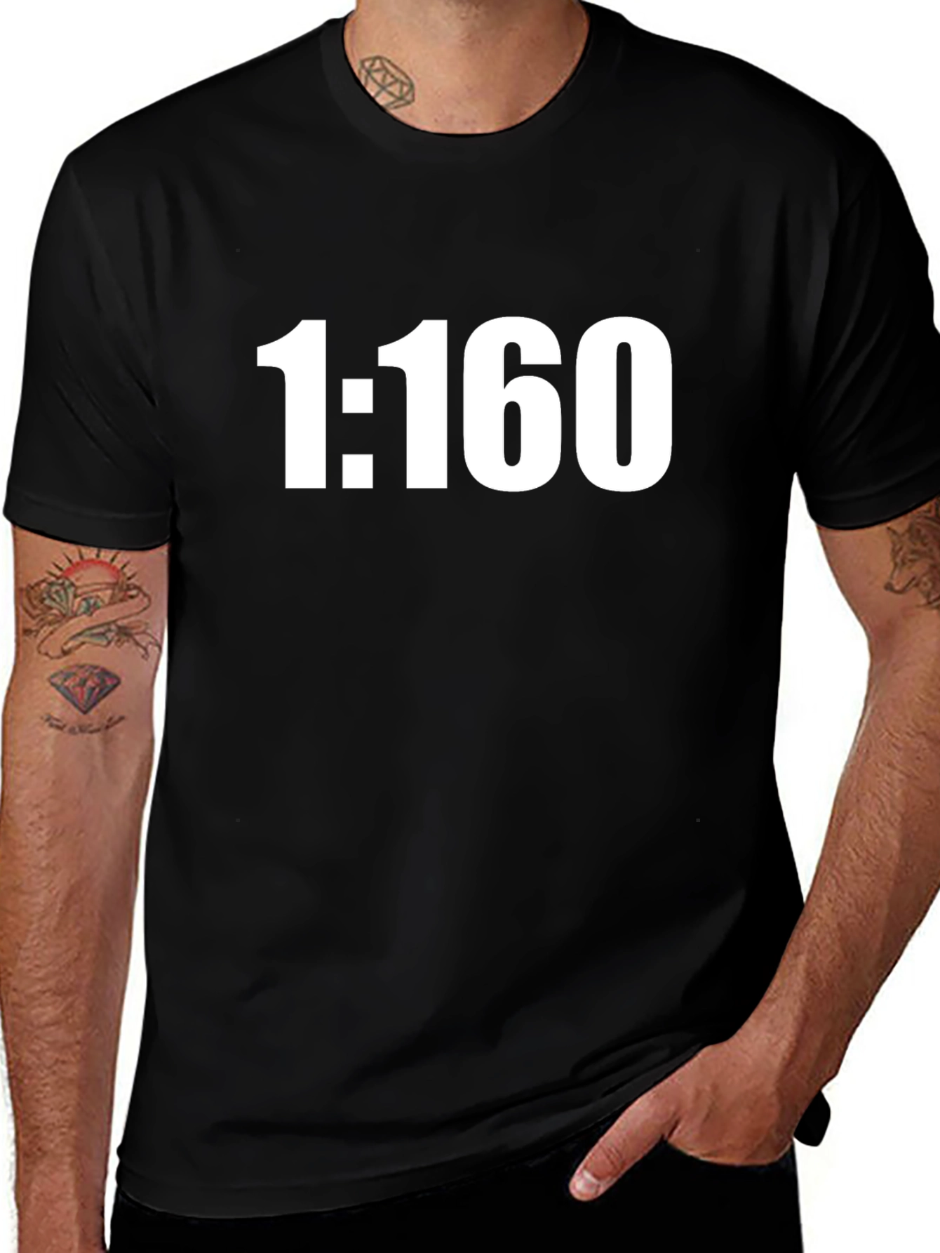 1:160 Scale Black T-Shirt