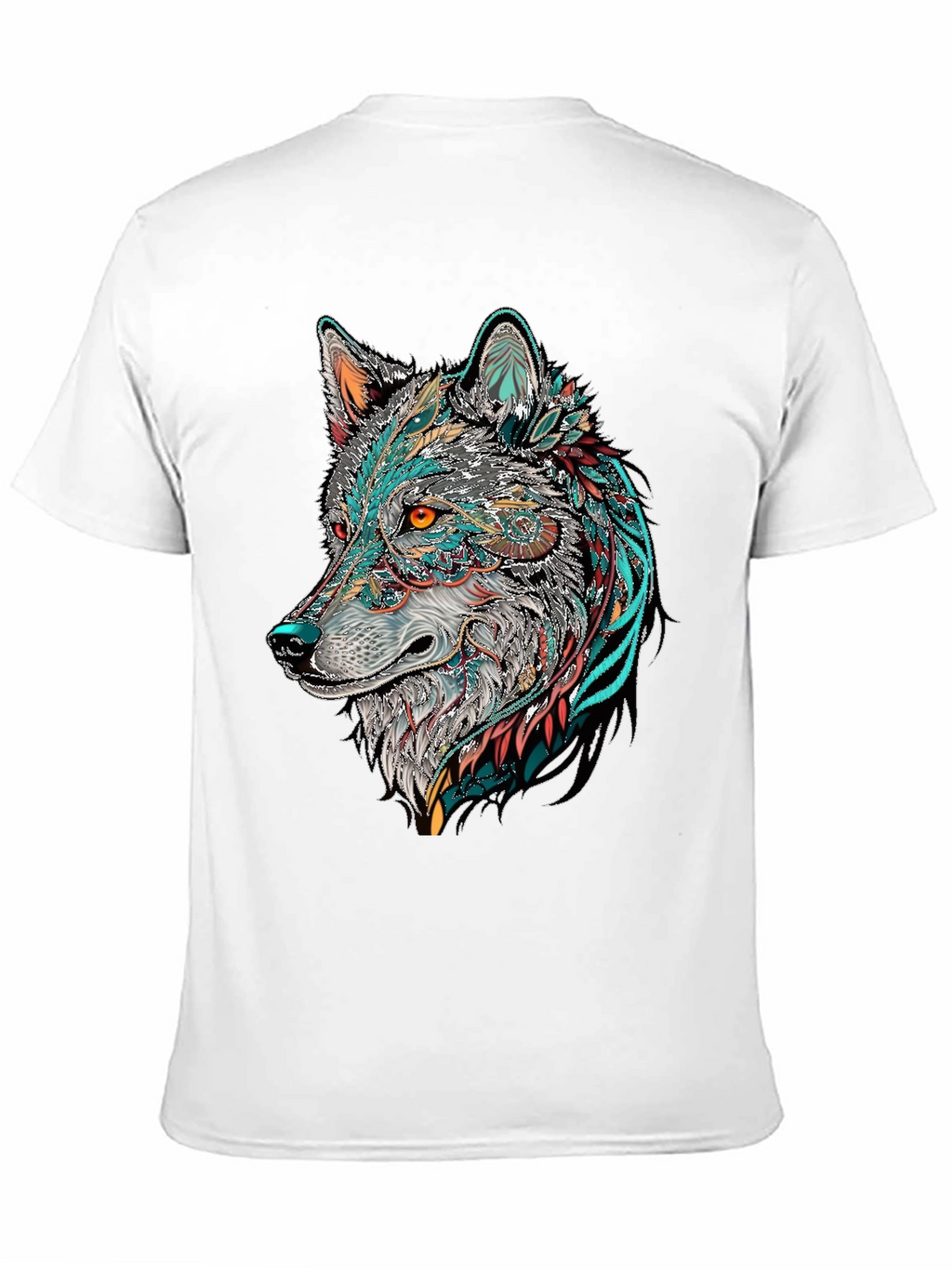 Wolf Graphic Print Black T-Shirt