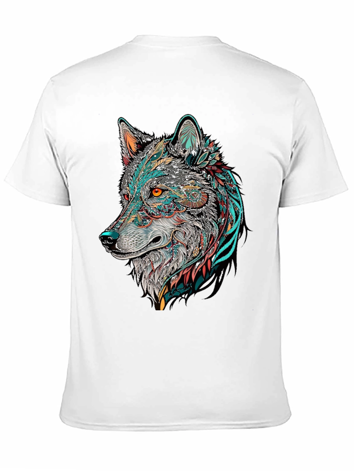 Wolf Graphic Print Black T-Shirt