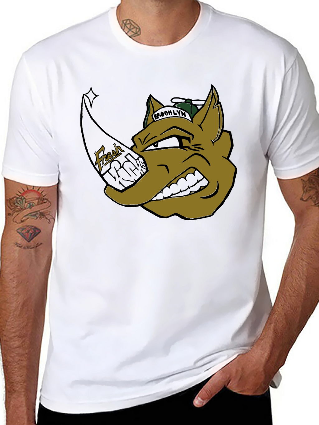 Black Graphic Tee - Fresh Kicks Rhino