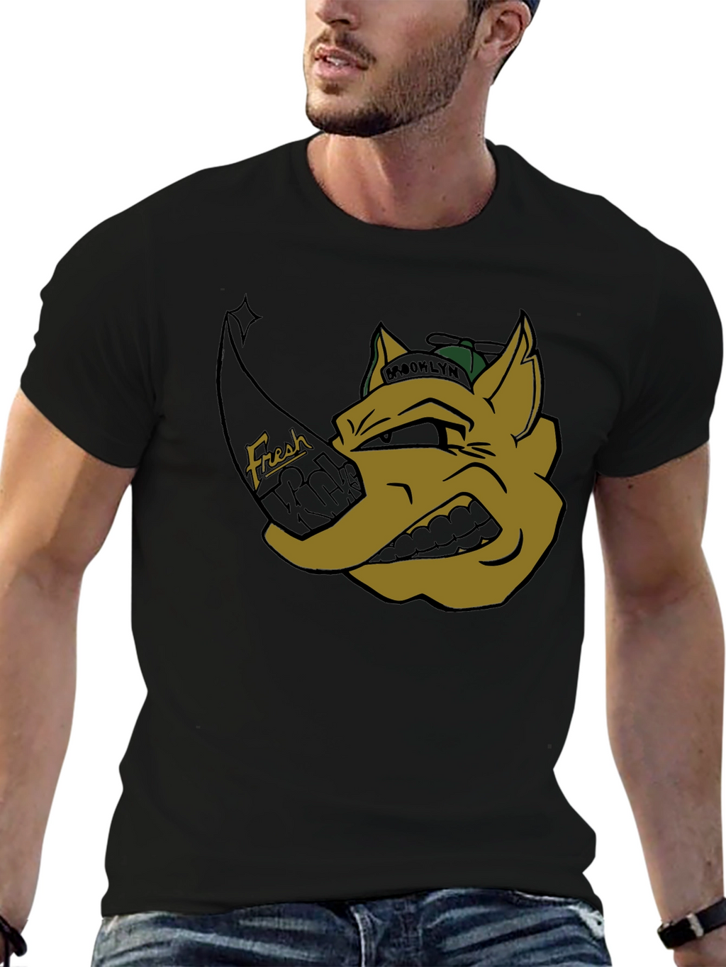 Black Graphic Tee - Fresh Kicks Rhino
