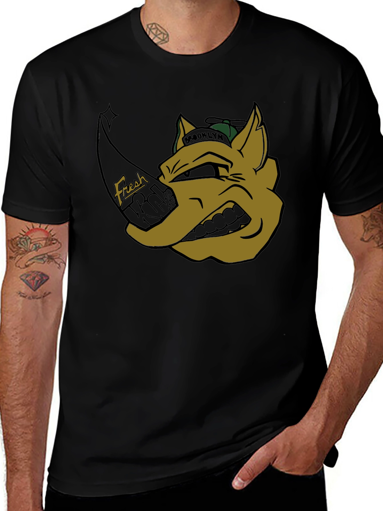 Black Graphic Tee - Fresh Kicks Rhino