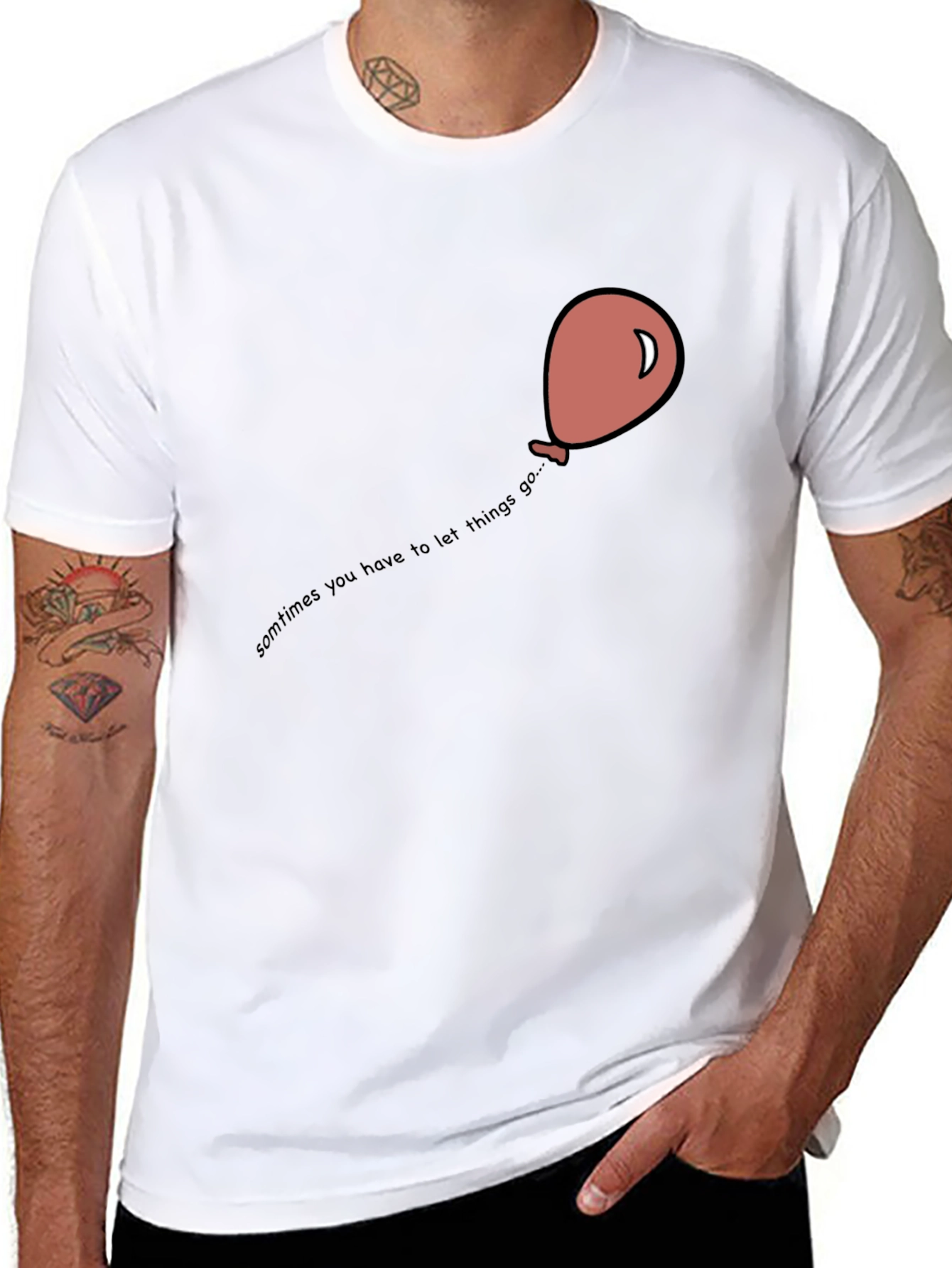 Balloon Graphic T-Shirt - Let Things Go Tee