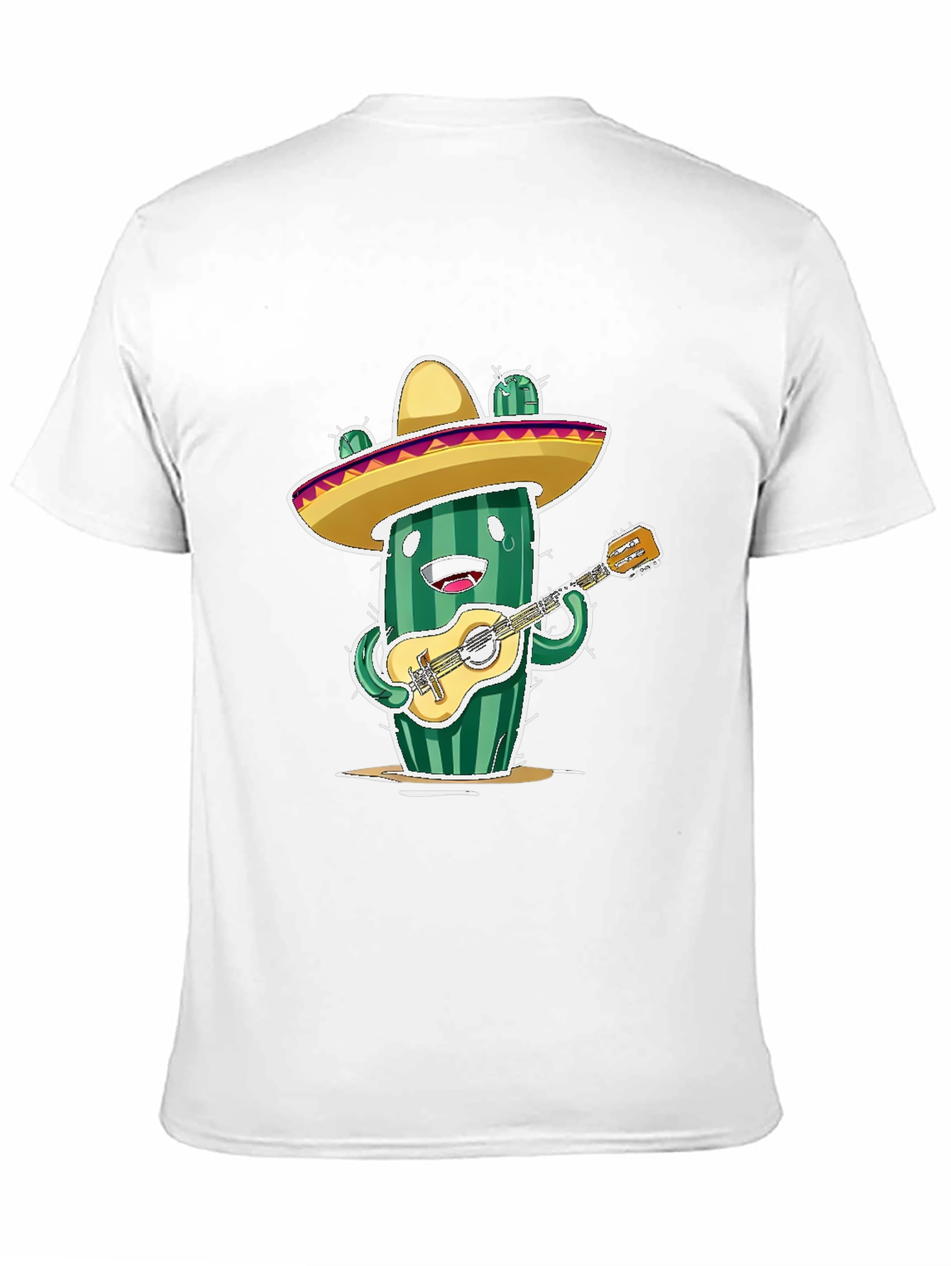 Cactus Musician Graphic Tee - Playful Novelty T-Shirt