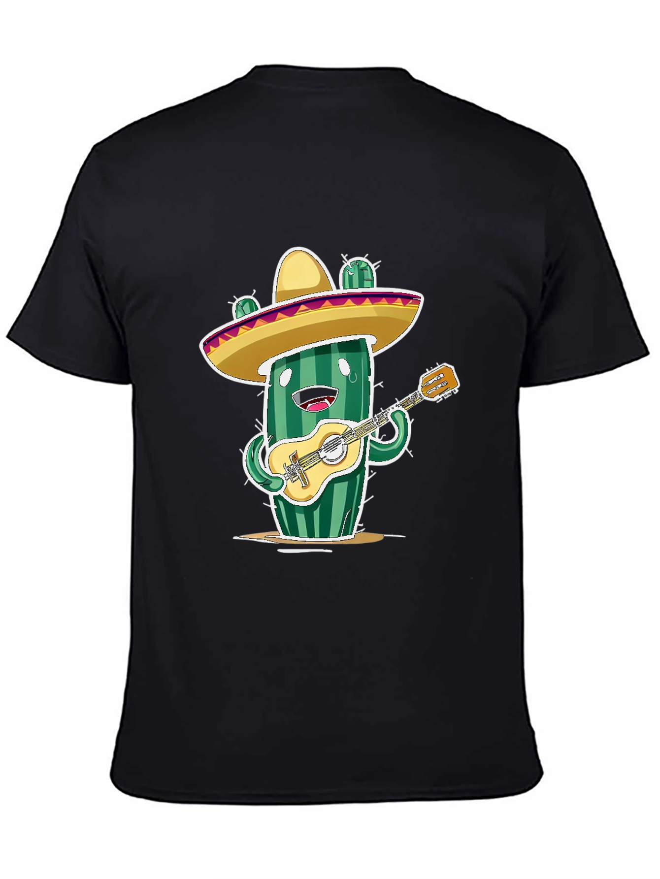 Cactus Musician Graphic Tee - Playful Novelty T-Shirt