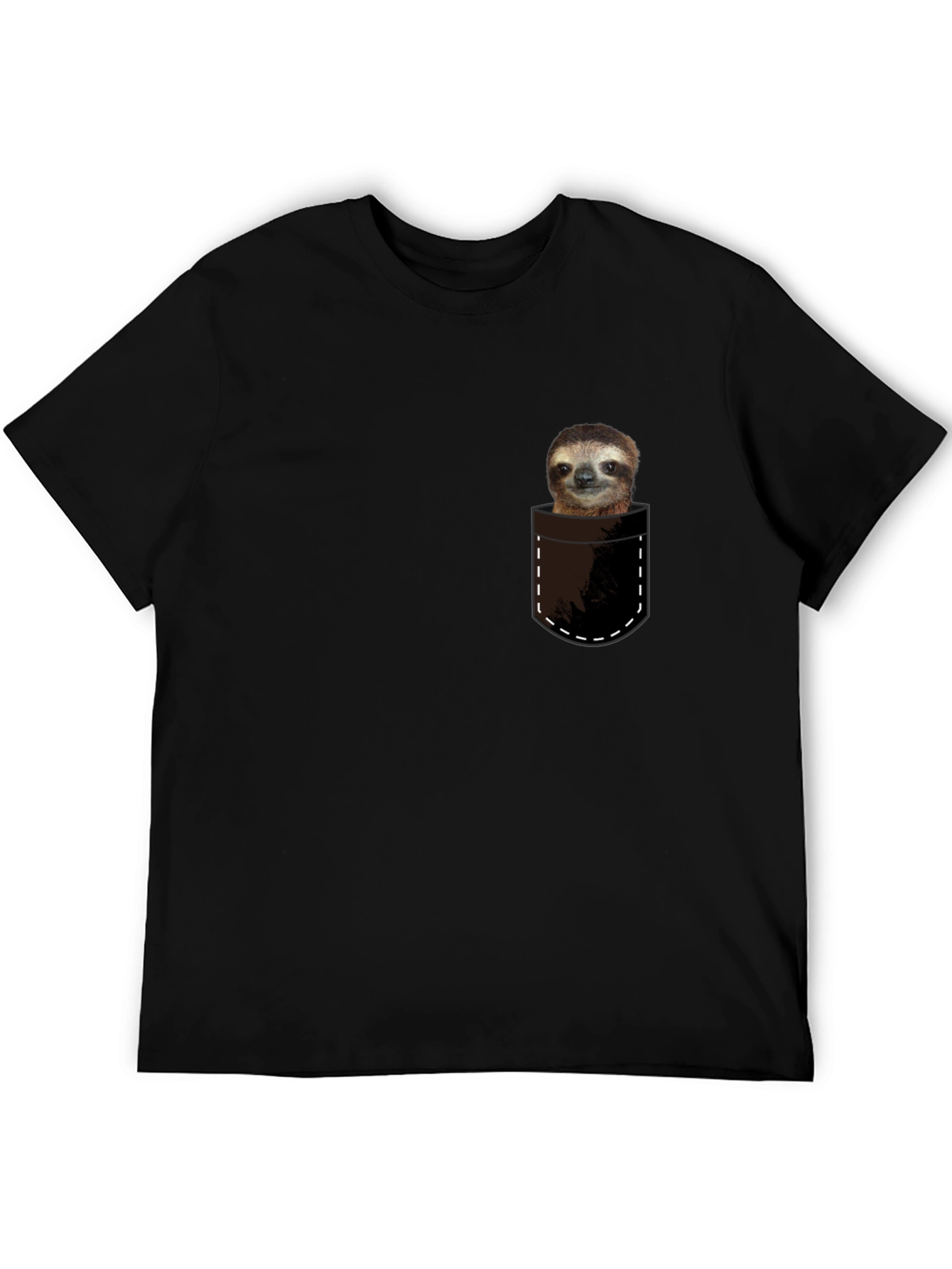 Sloth in Pocket T-Shirt - Cute & Funny
