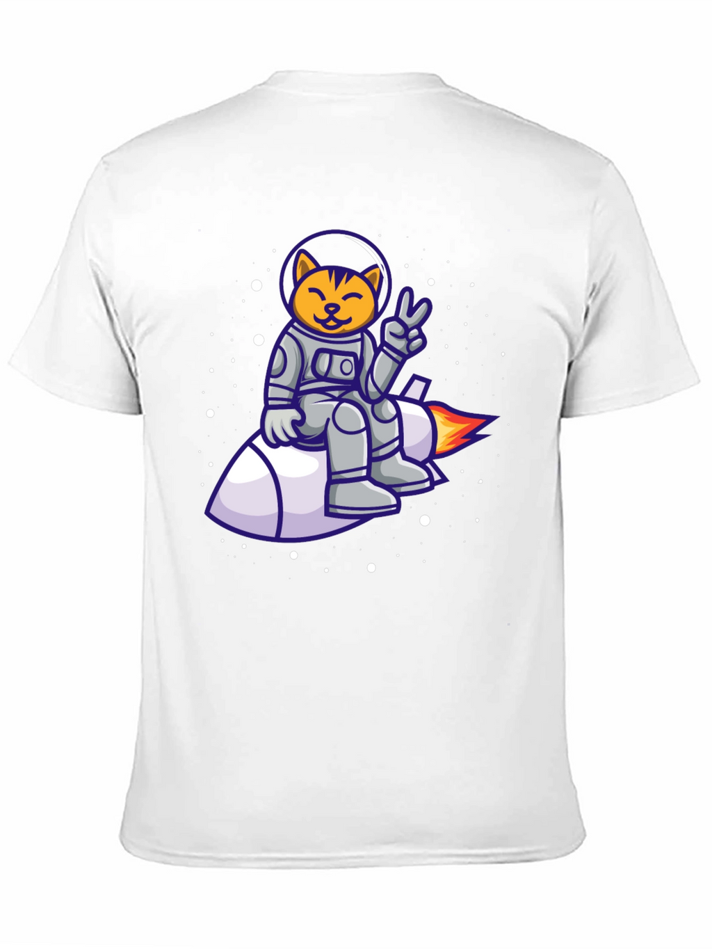 Cat Astronaut on Rocket T-Shirt