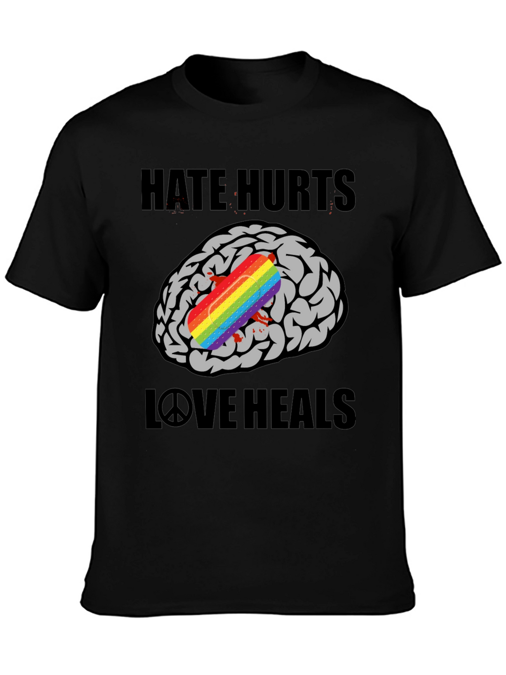 Hate Hurts Love Heals Graphic T-Shirt