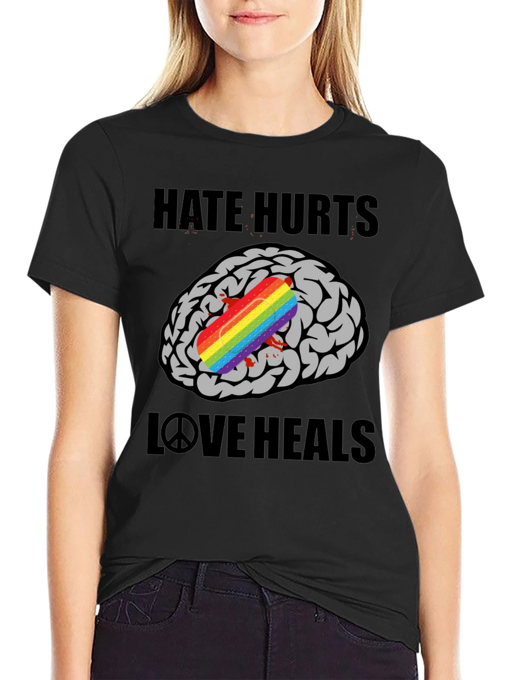 Hate Hurts Love Heals Graphic T-Shirt