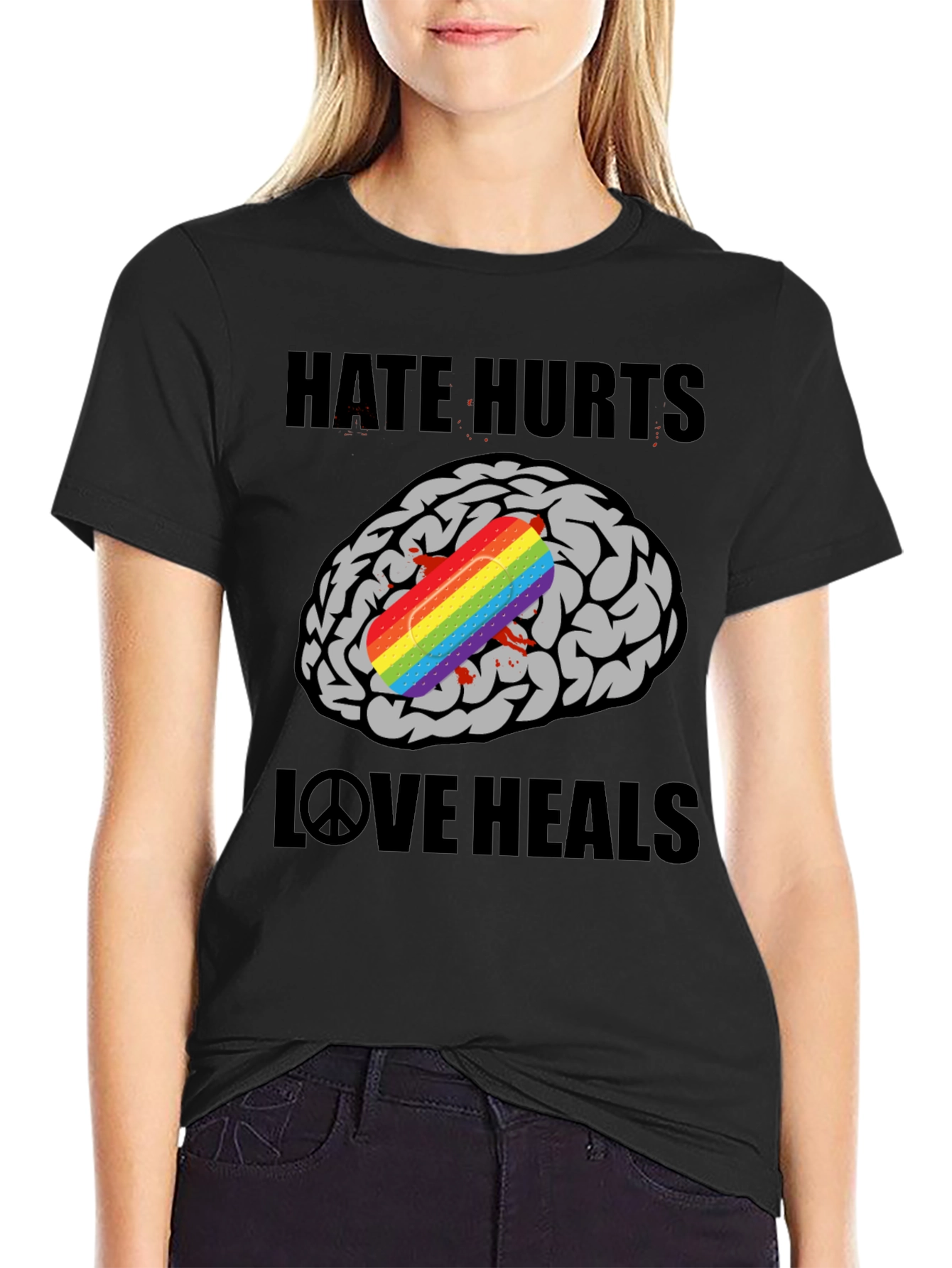 Hate Hurts Love Heals Graphic T-Shirt