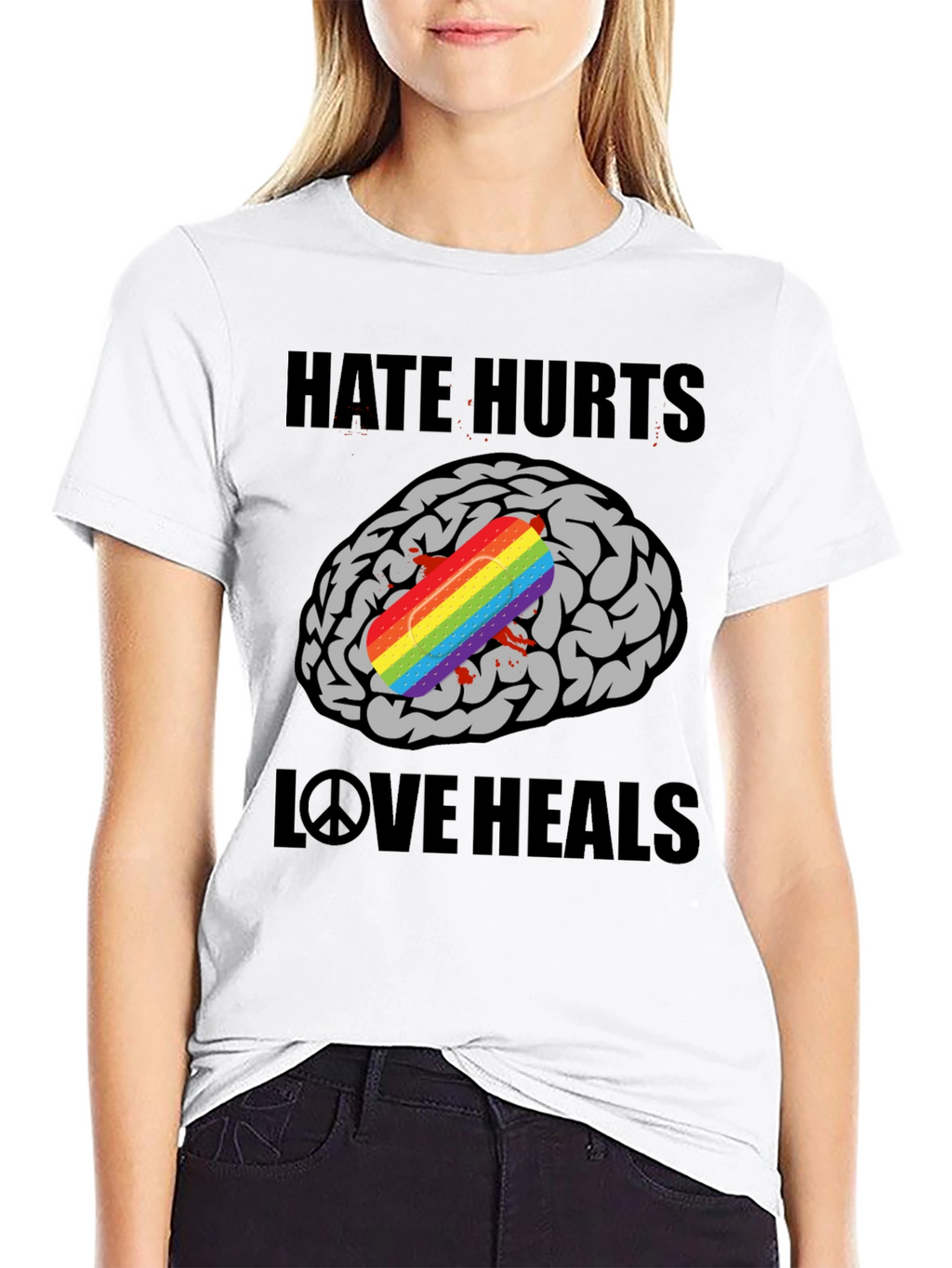 Hate Hurts Love Heals Graphic T-Shirt