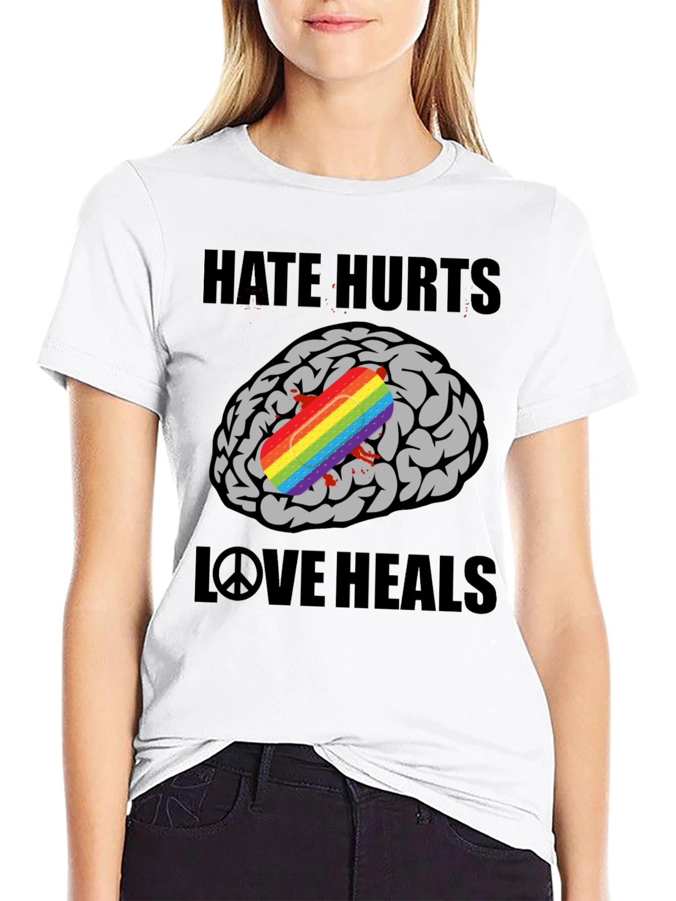 Hate Hurts Love Heals Graphic T-Shirt