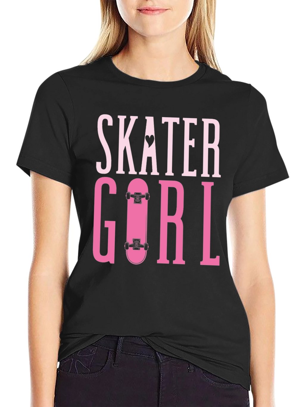 Skater Girl T-Shirt - Trendy Graphic Tee