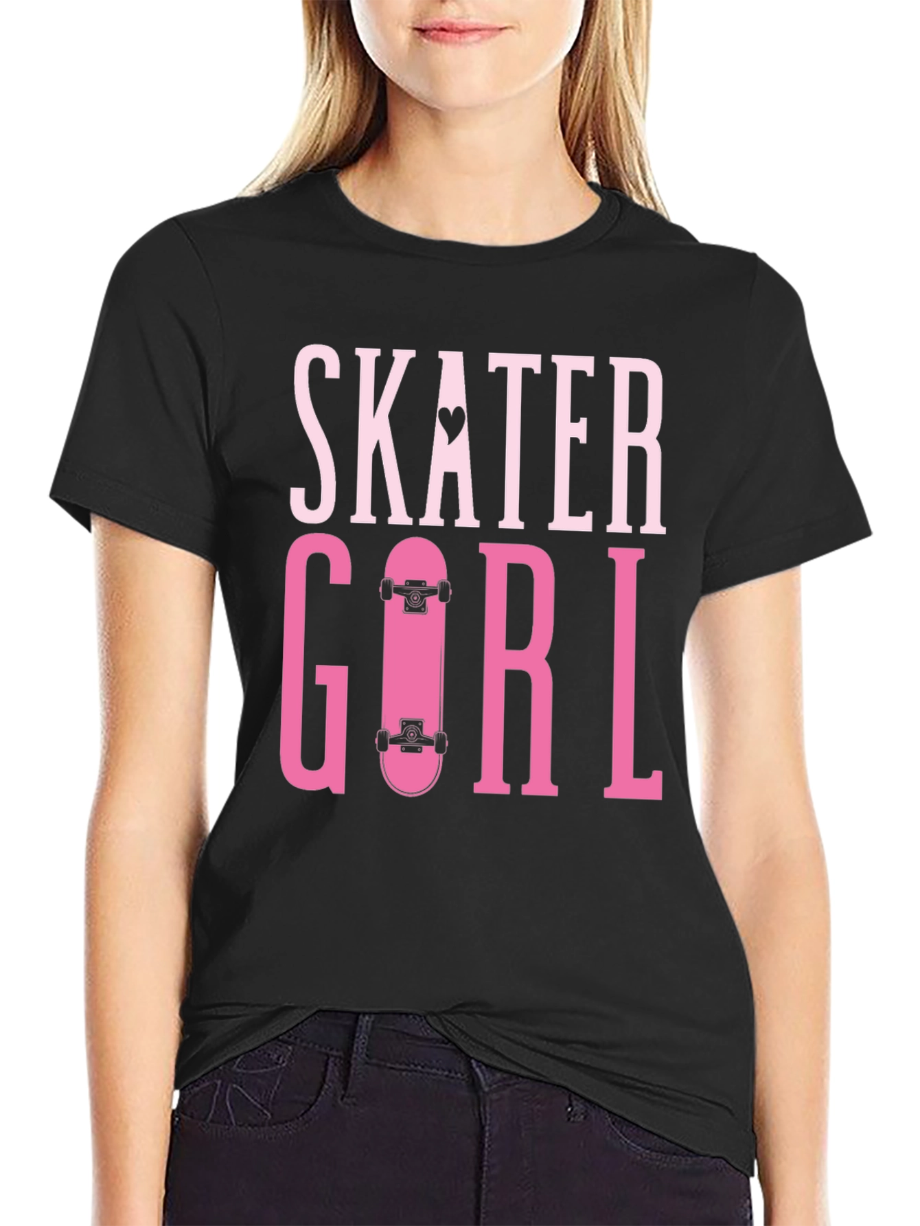 Skater Girl T-Shirt - Trendy Graphic Tee