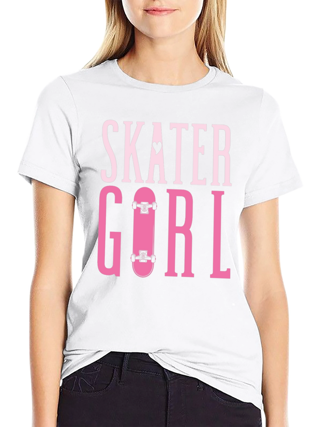 Skater Girl T-Shirt - Trendy Graphic Tee
