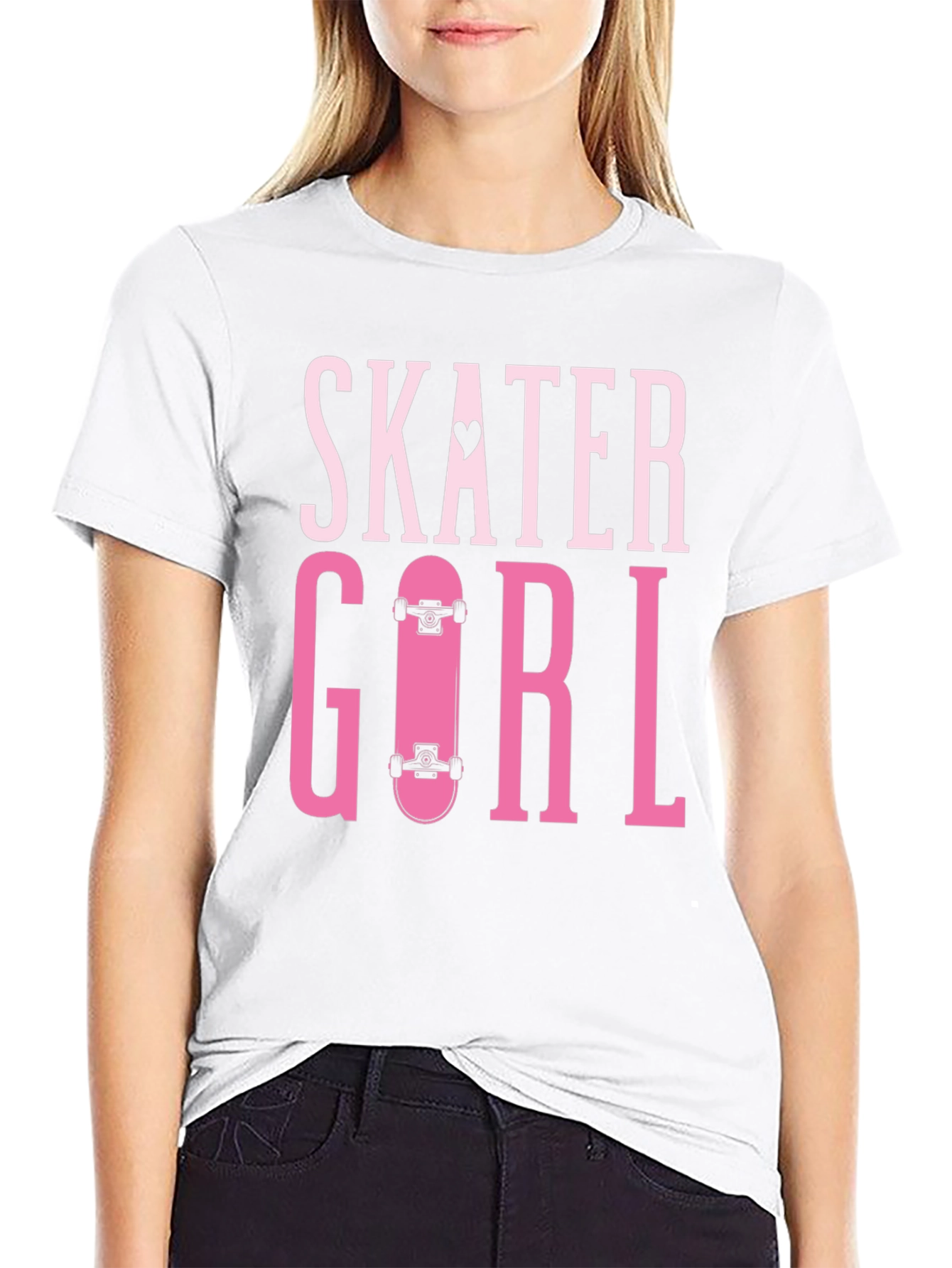 Skater Girl T-Shirt - Trendy Graphic Tee