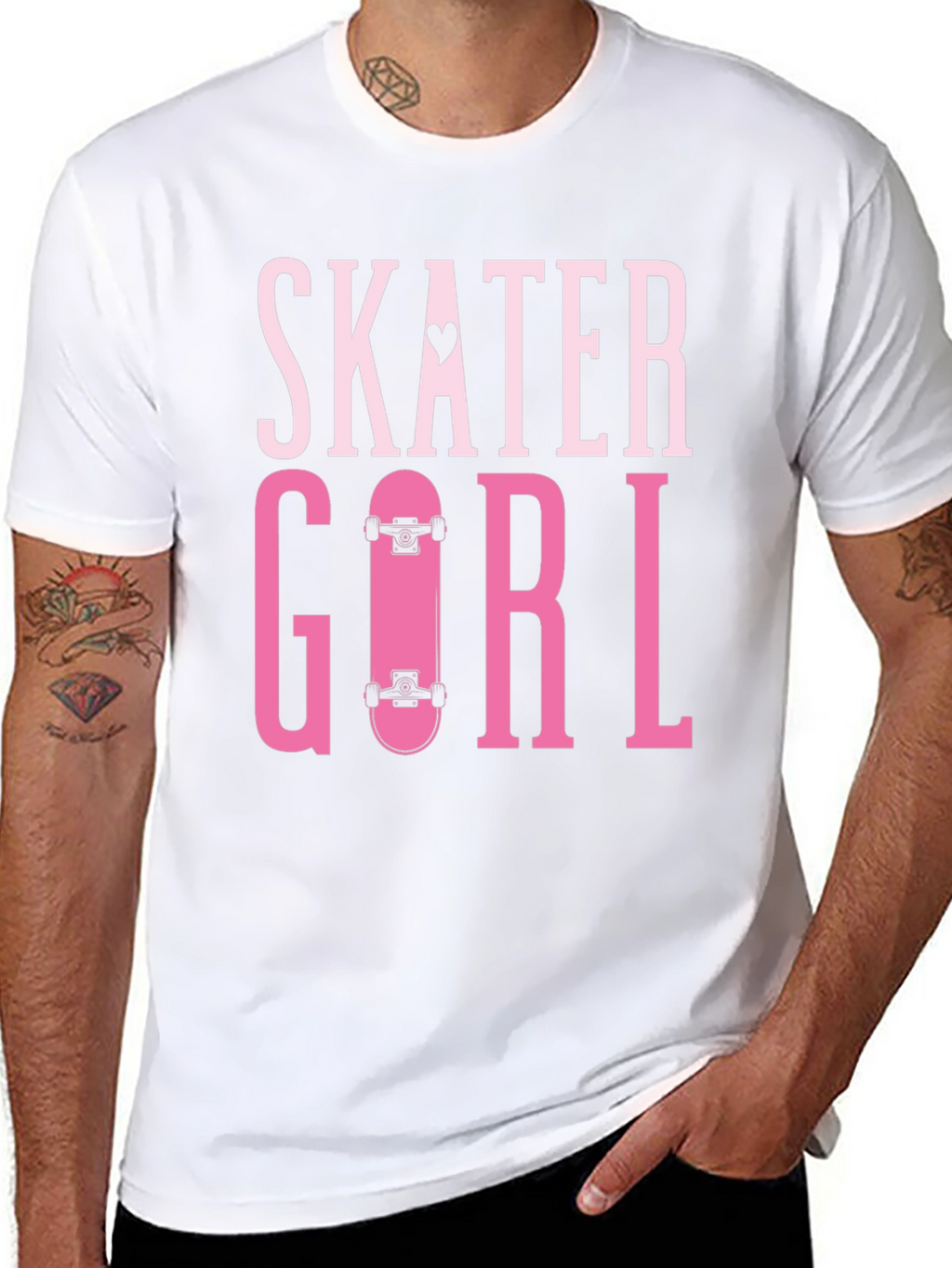 Skater Girl T-Shirt - Trendy Graphic Tee
