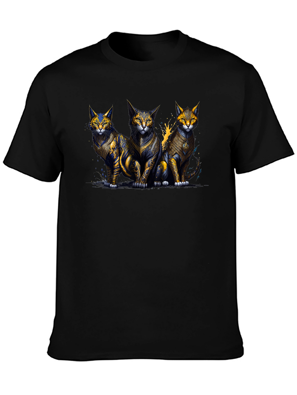 Three Mystic Cats Graphic T-Shirt