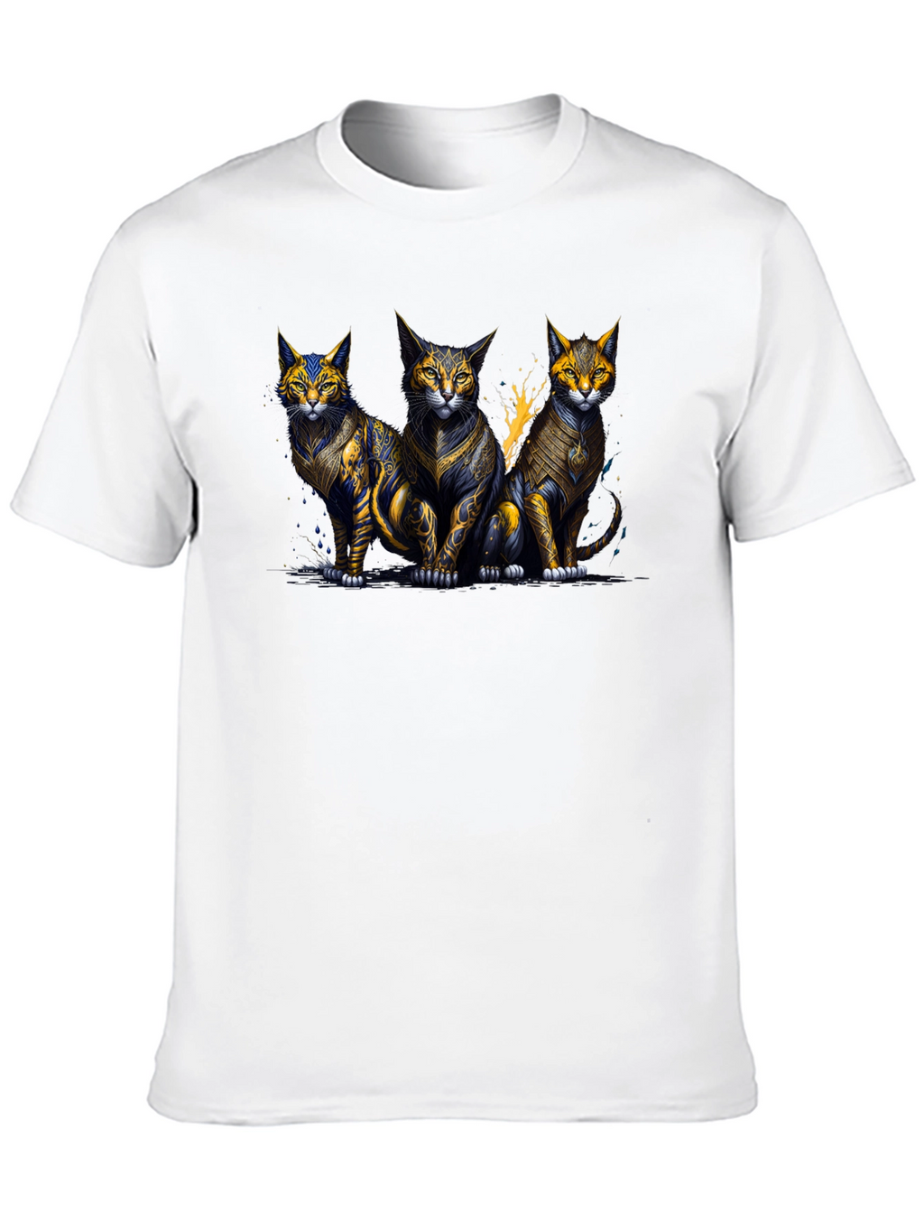 Three Mystic Cats Graphic T-Shirt