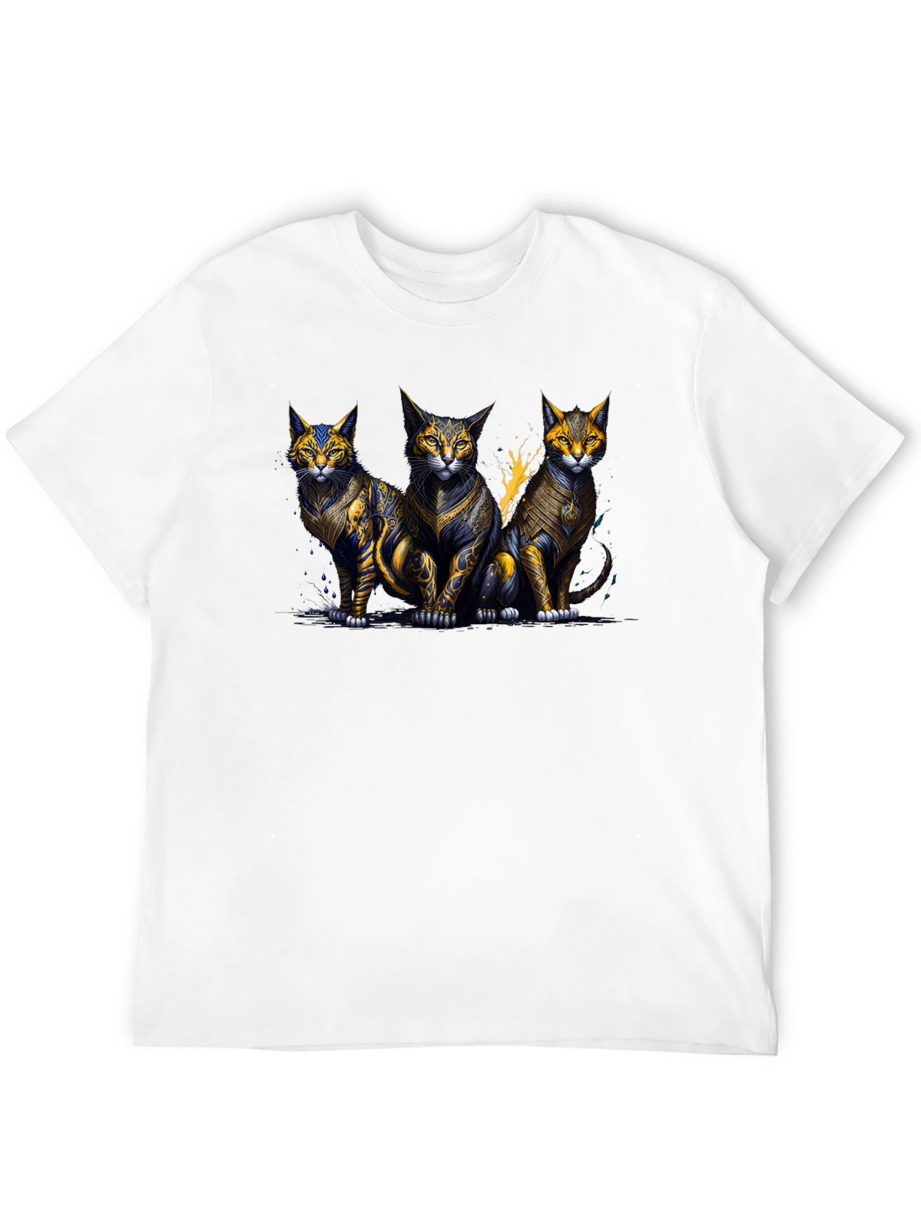 Three Mystic Cats Graphic T-Shirt