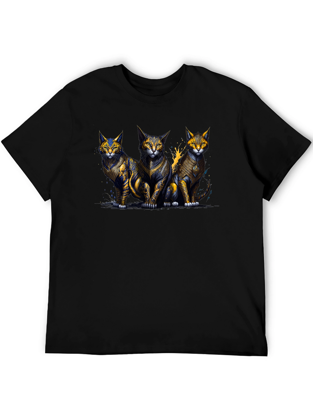Three Mystic Cats Graphic T-Shirt