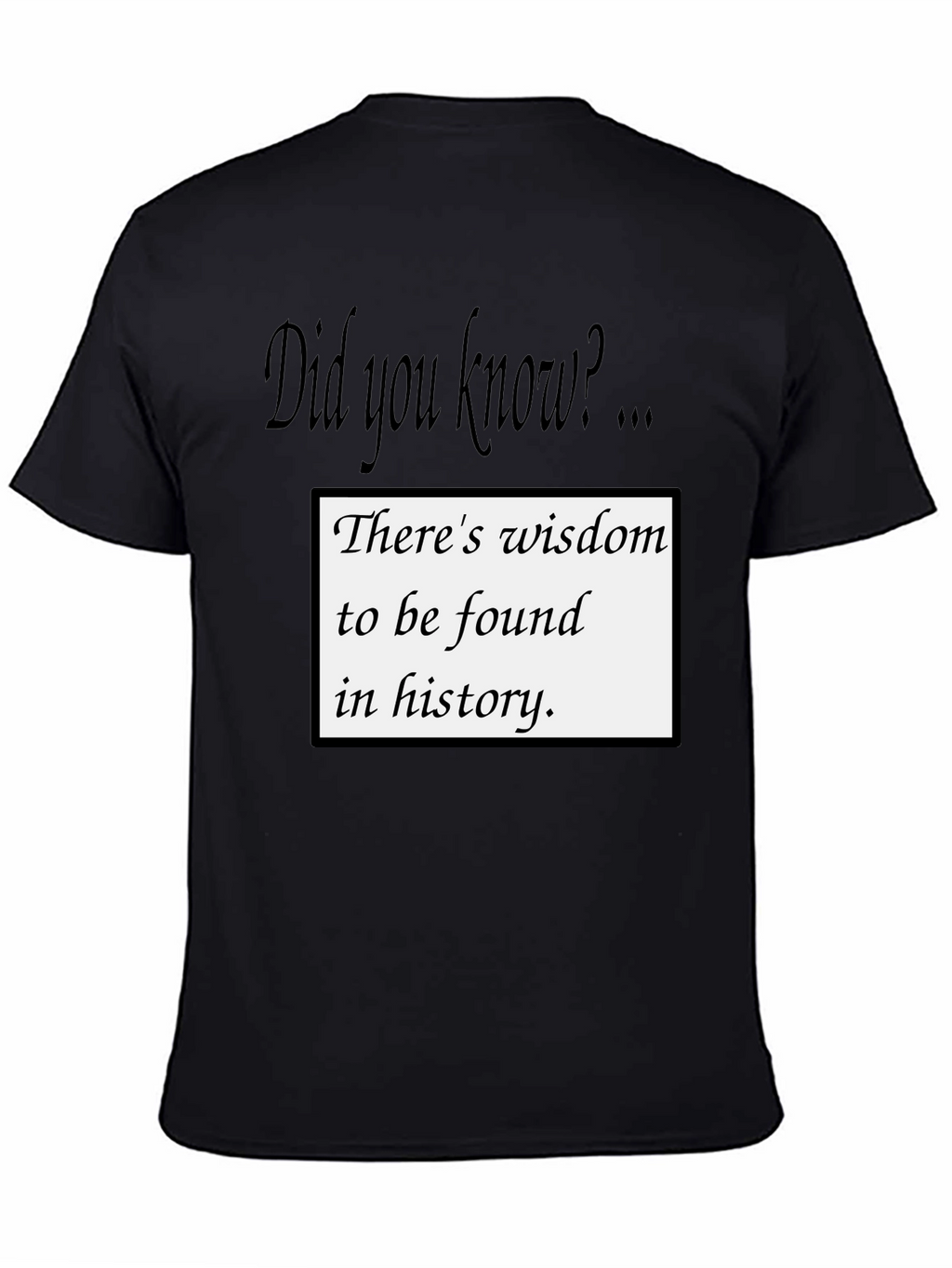 Wisdom in History T-Shirt - Did You Know?