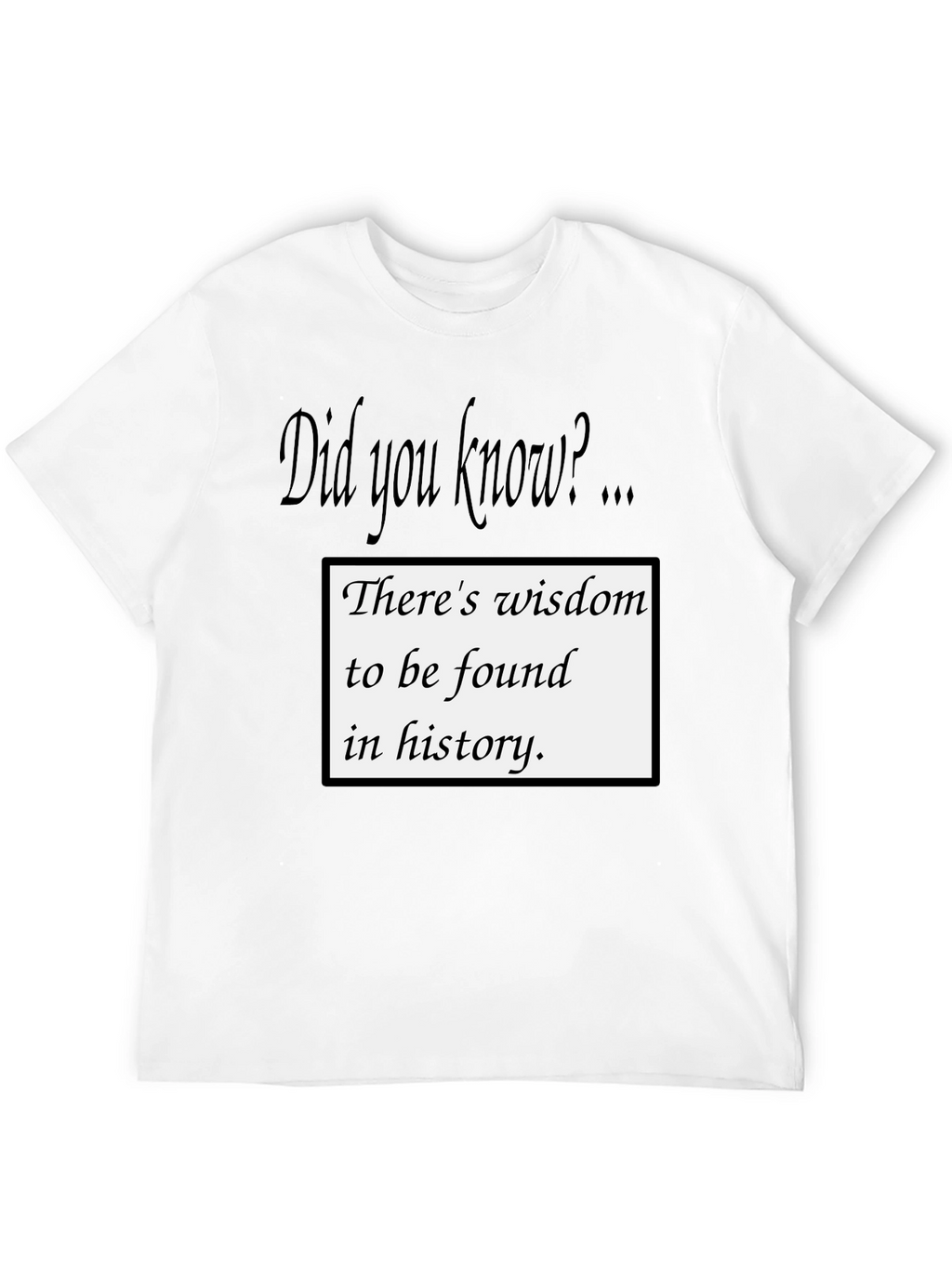 Wisdom in History T-Shirt - Did You Know?