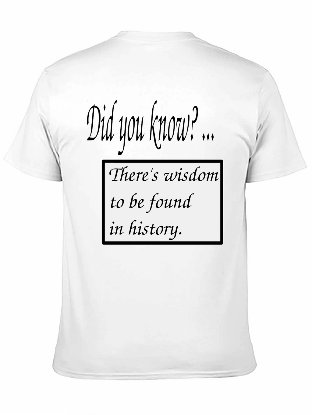 Wisdom in History T-Shirt - Did You Know?
