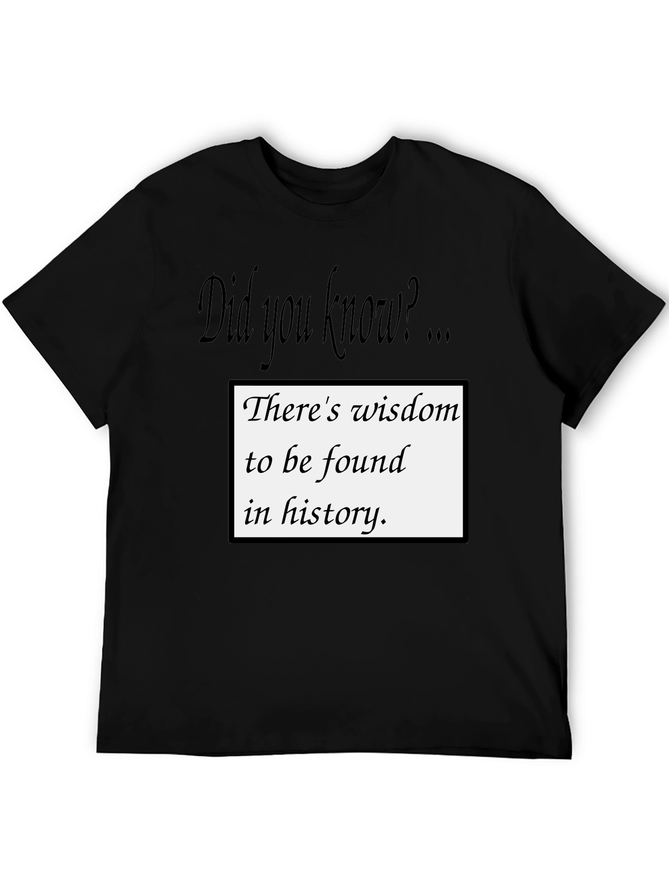 Wisdom in History T-Shirt - Did You Know?
