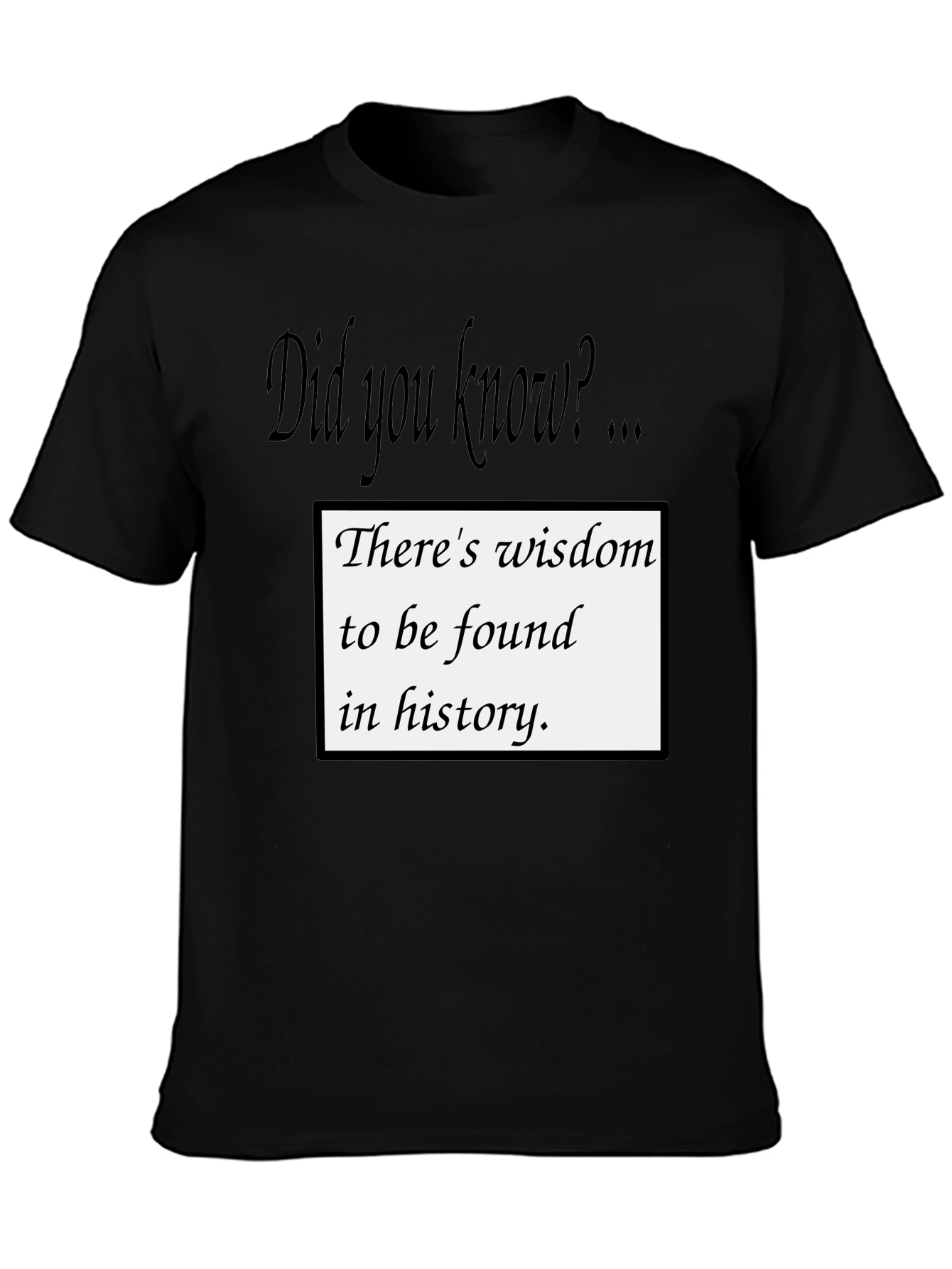 Wisdom in History T-Shirt - Did You Know?