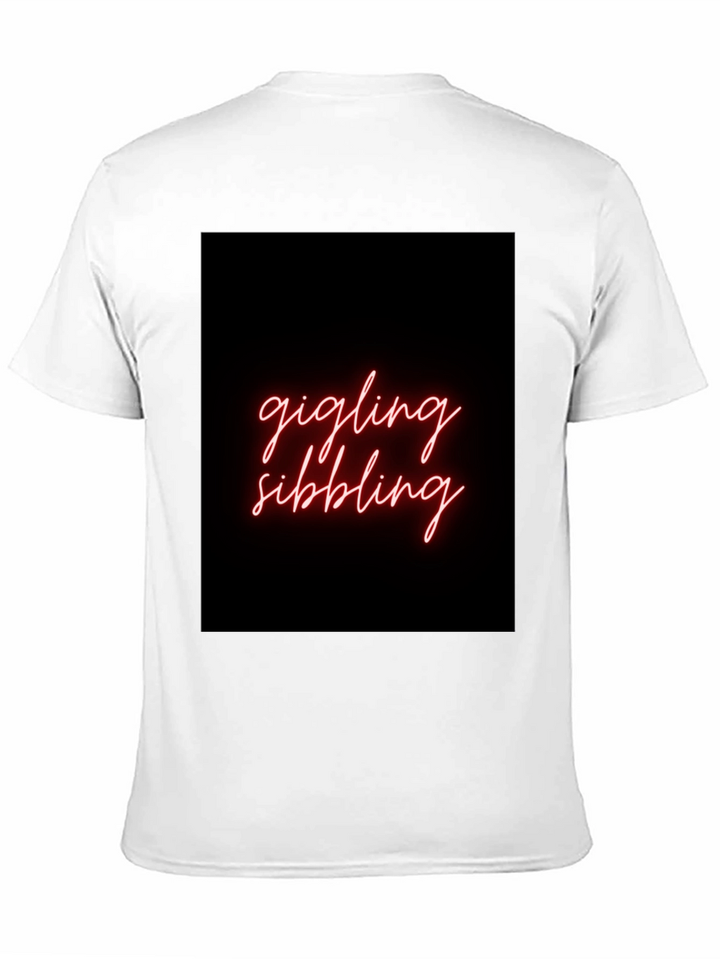 Giggling Sibling Black Graphic Tee