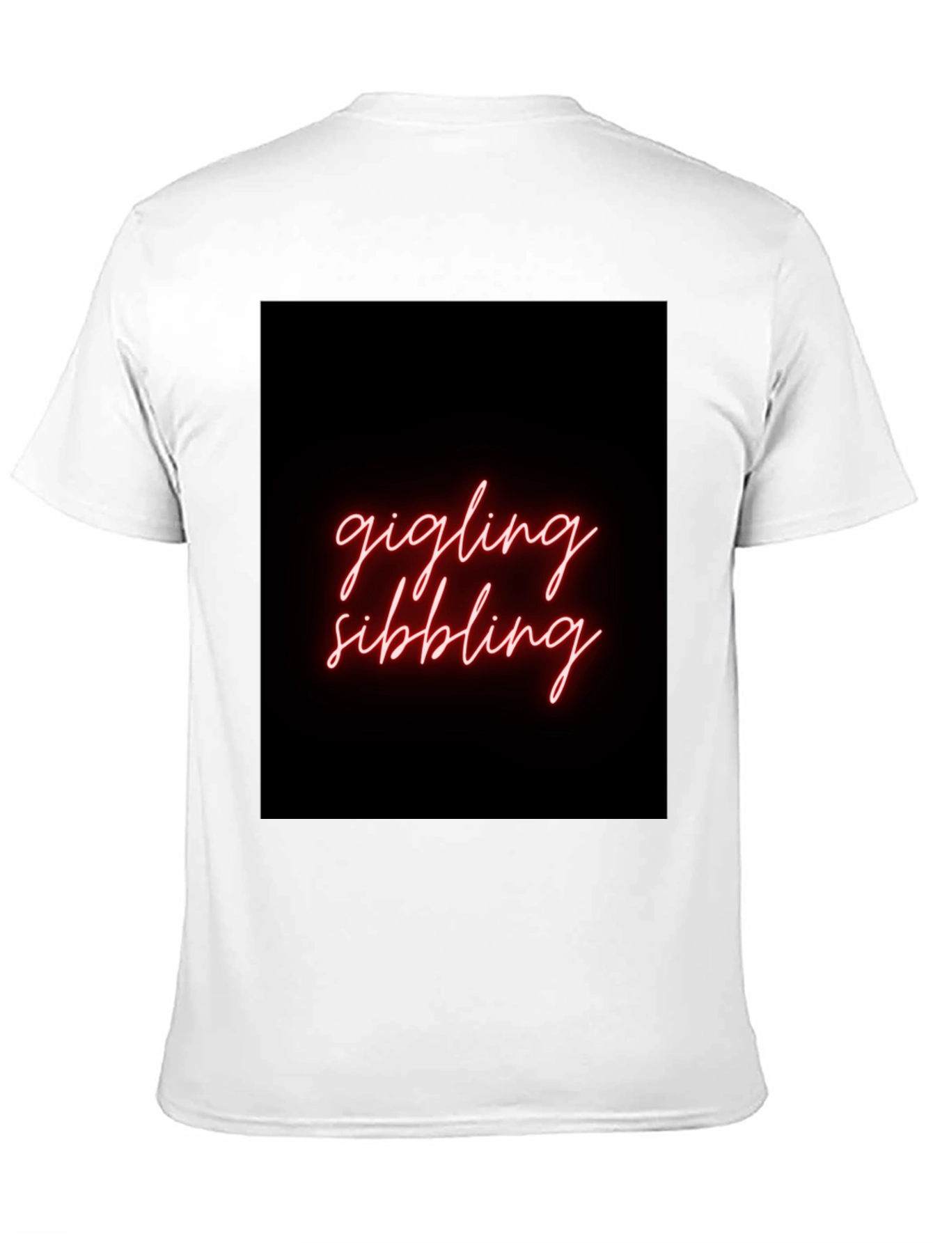 Giggling Sibling Black Graphic Tee