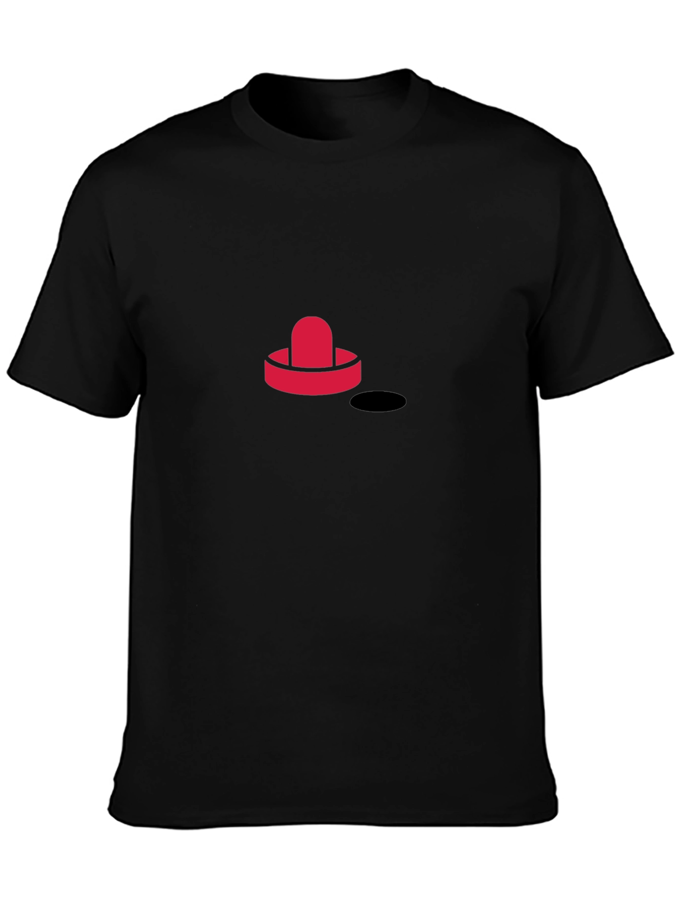 Cool Hockey Puck Graphic Tee - Black