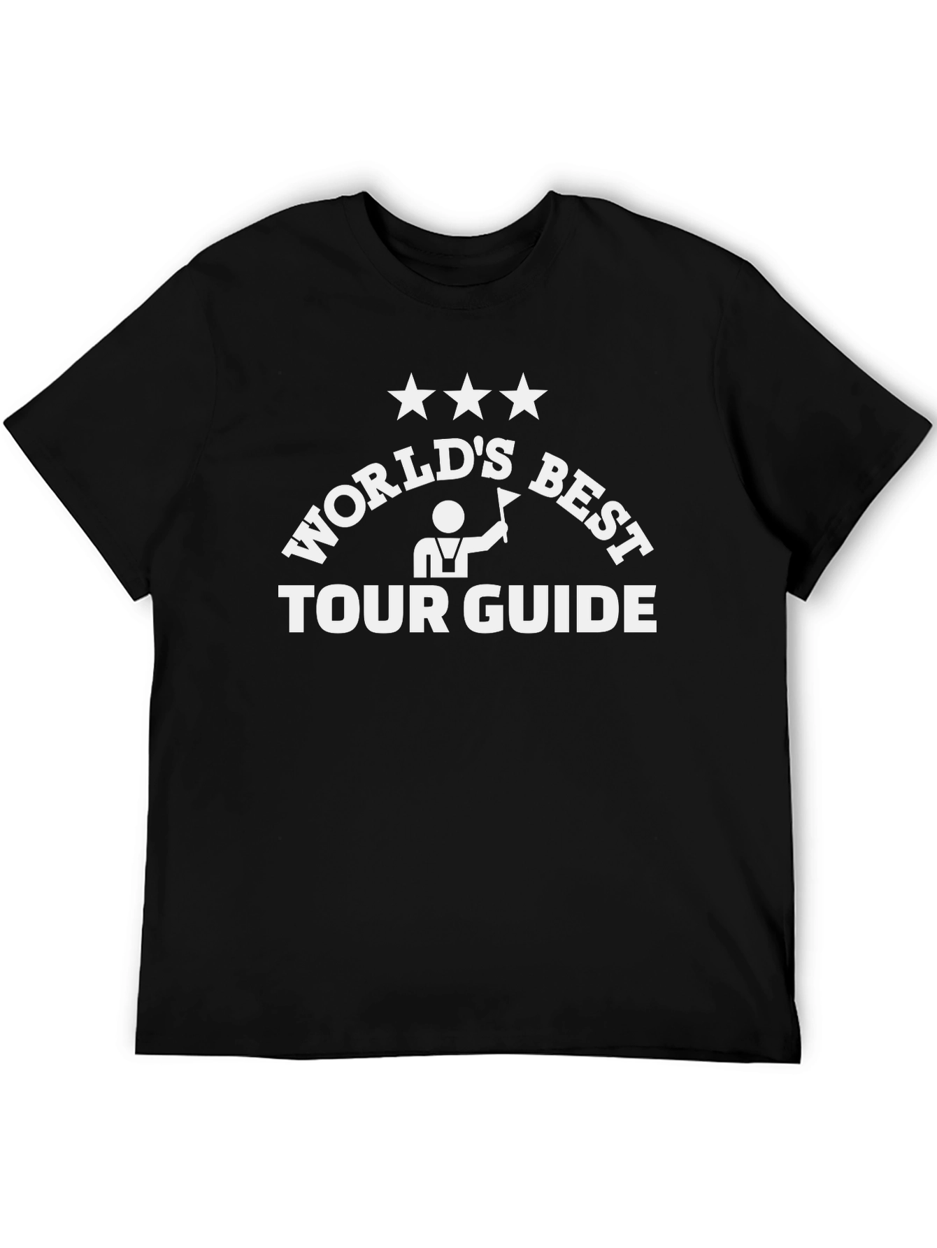 Worlds Best Tour Guide T-Shirt - Black Graphic Tee