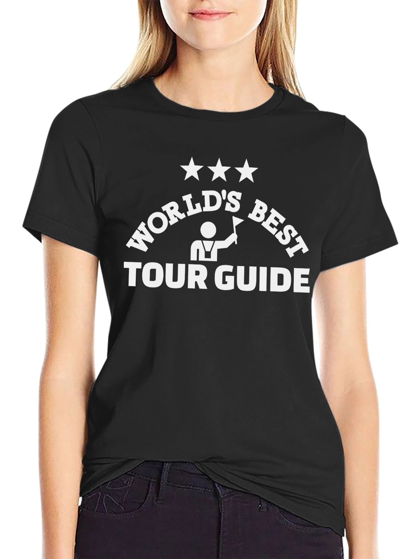 Worlds Best Tour Guide T-Shirt - Black Graphic Tee