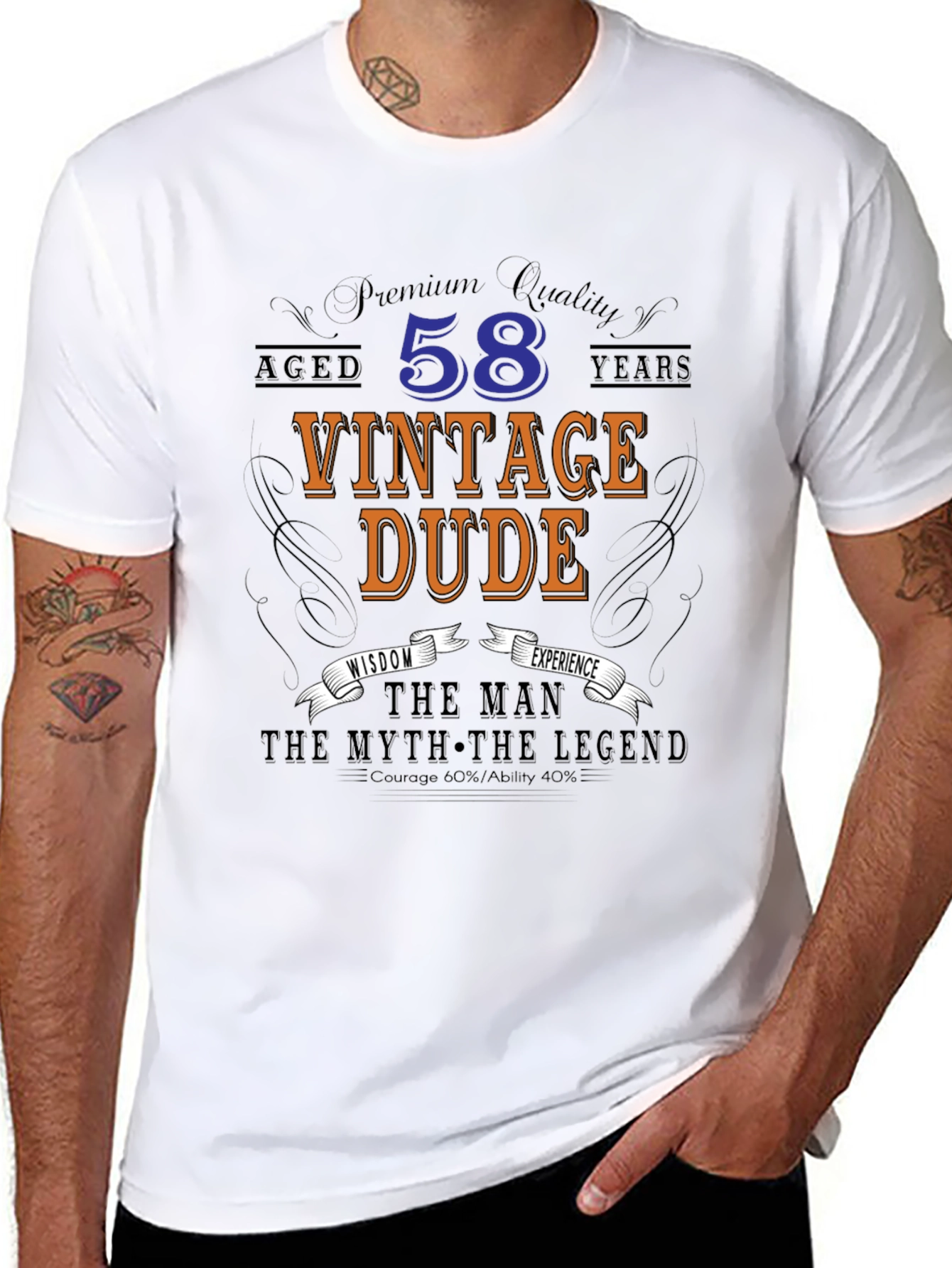 Vintage Dude 58th Birthday T-Shirt