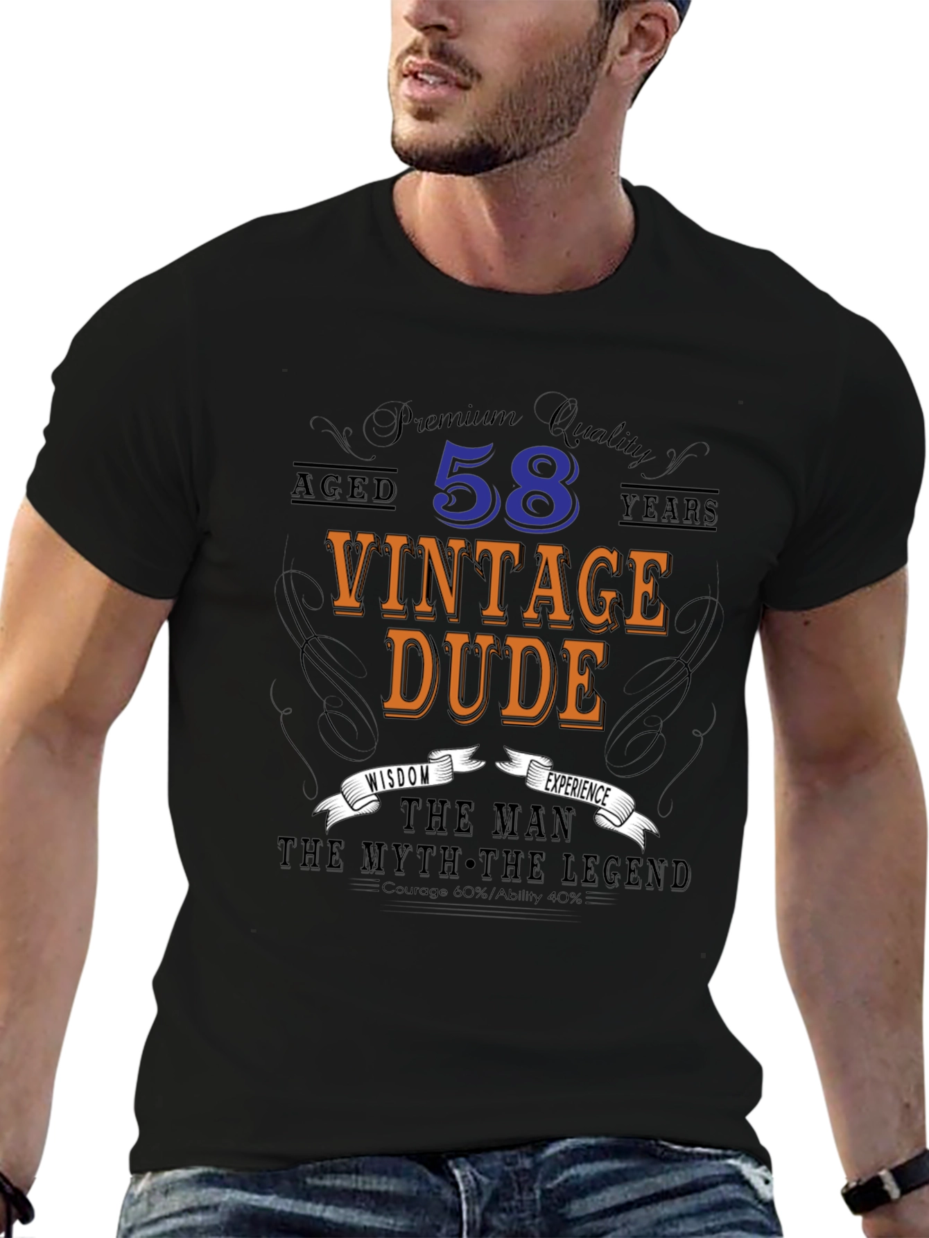 Vintage Dude 58th Birthday T-Shirt