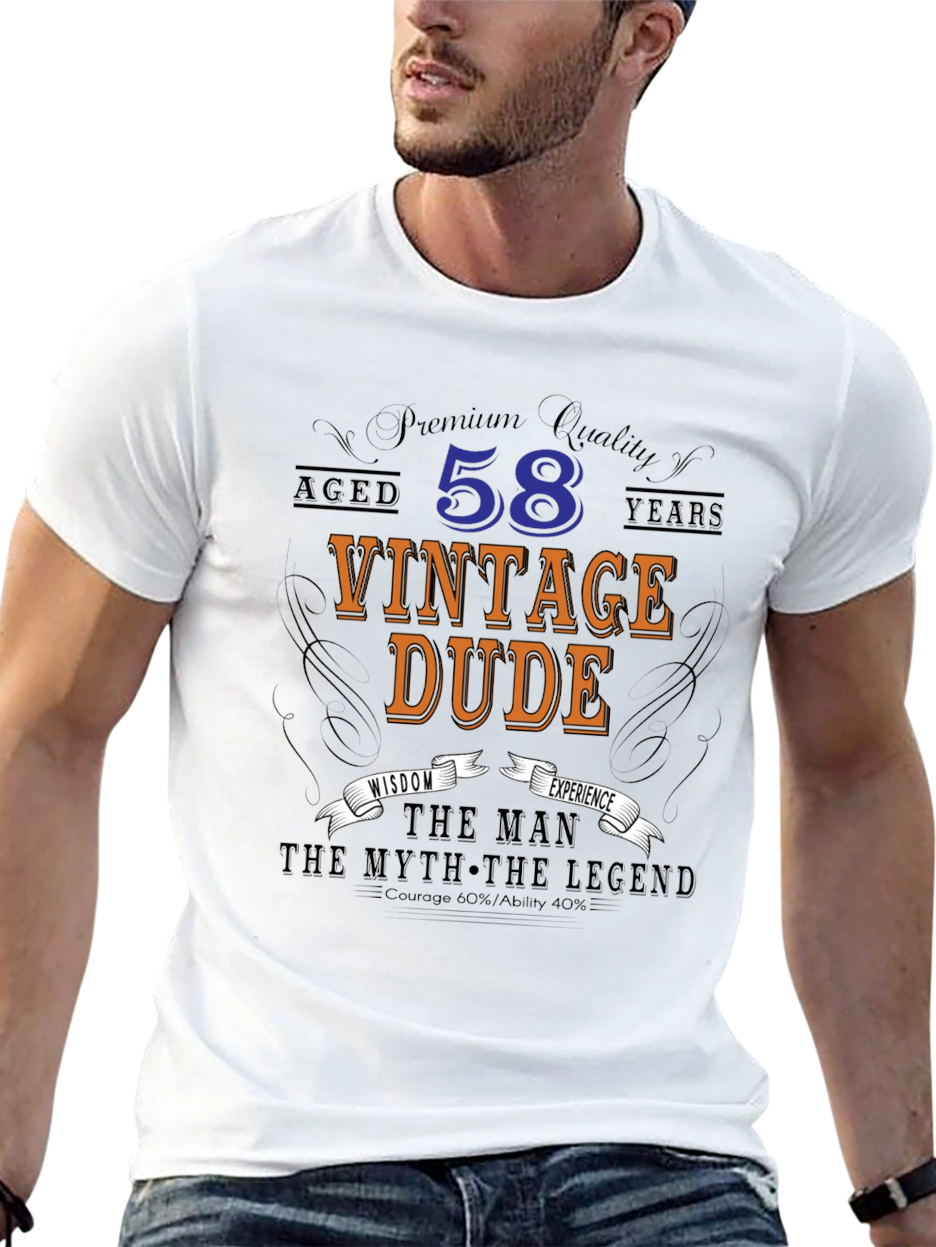 Vintage Dude 58th Birthday T-Shirt