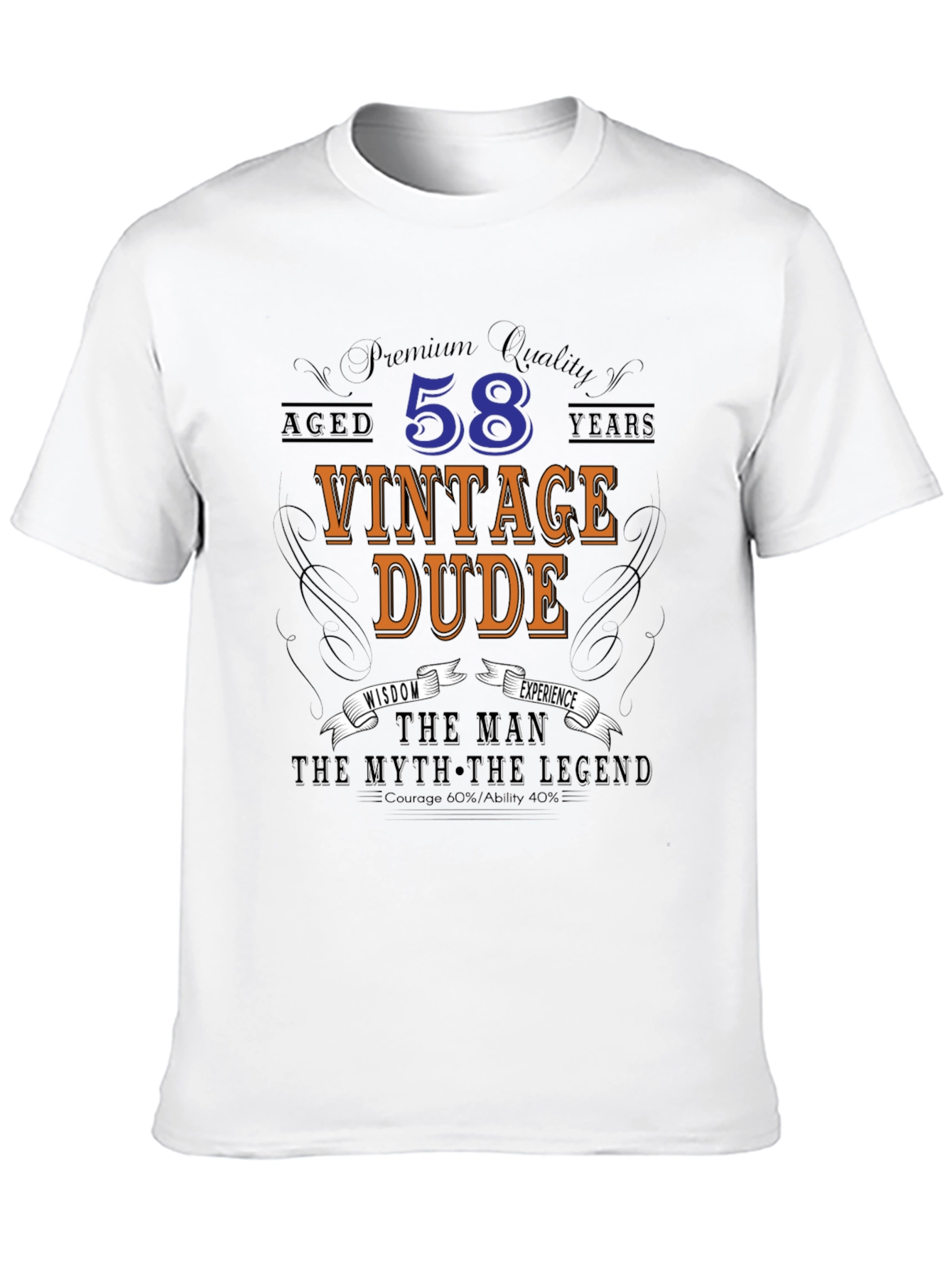 Vintage Dude 58th Birthday T-Shirt