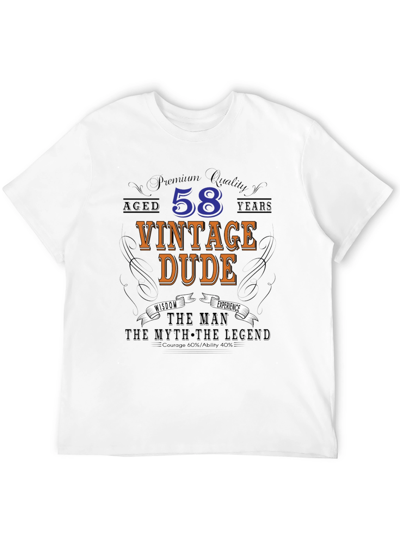 Vintage Dude 58th Birthday T-Shirt