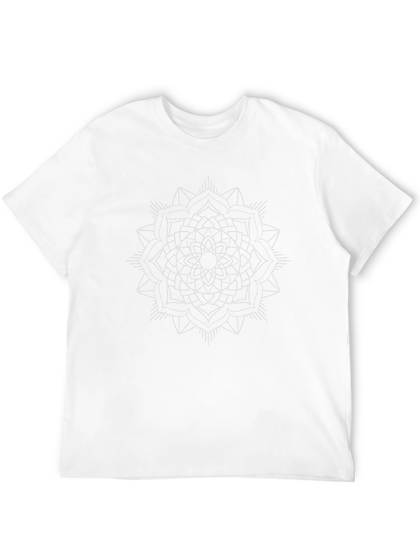Geometric Mandala T-Shirt - Black Cotton Tee