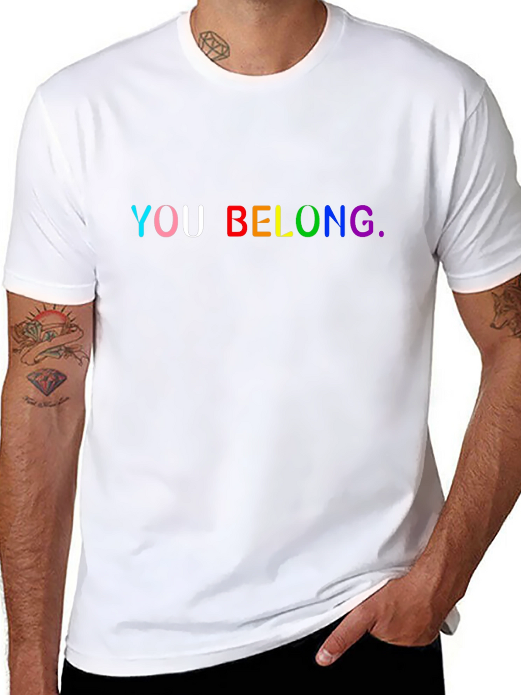 You Belong Rainbow Pride Black T-Shirt