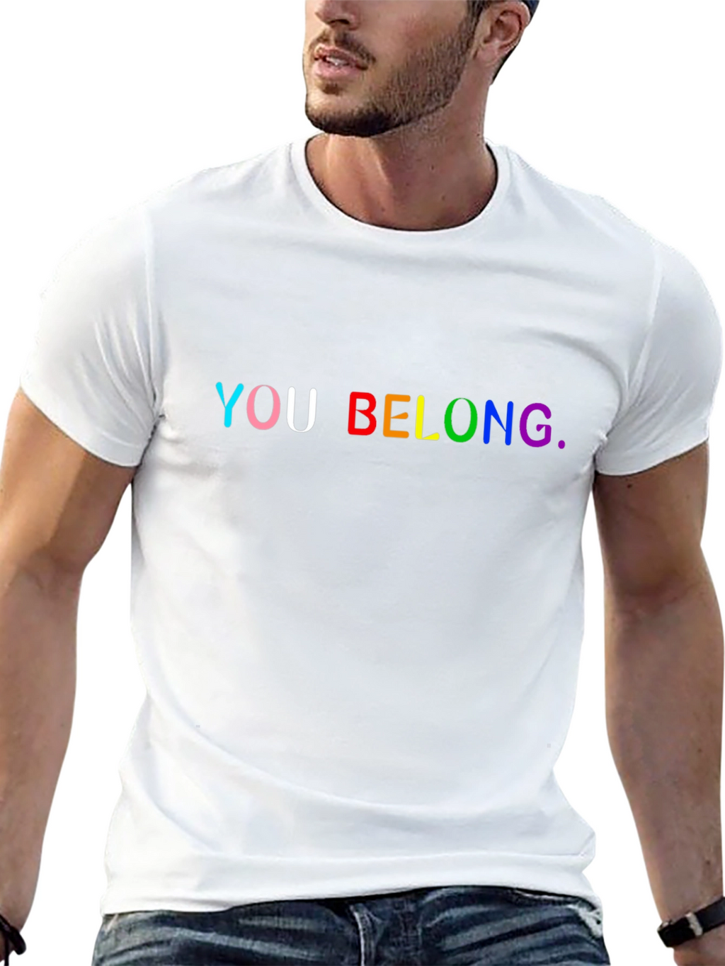 You Belong Rainbow Pride Black T-Shirt