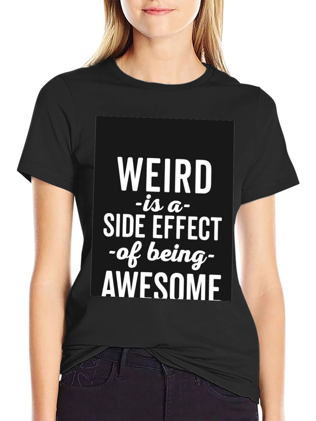Weird Awesome Black T-Shirt for Men